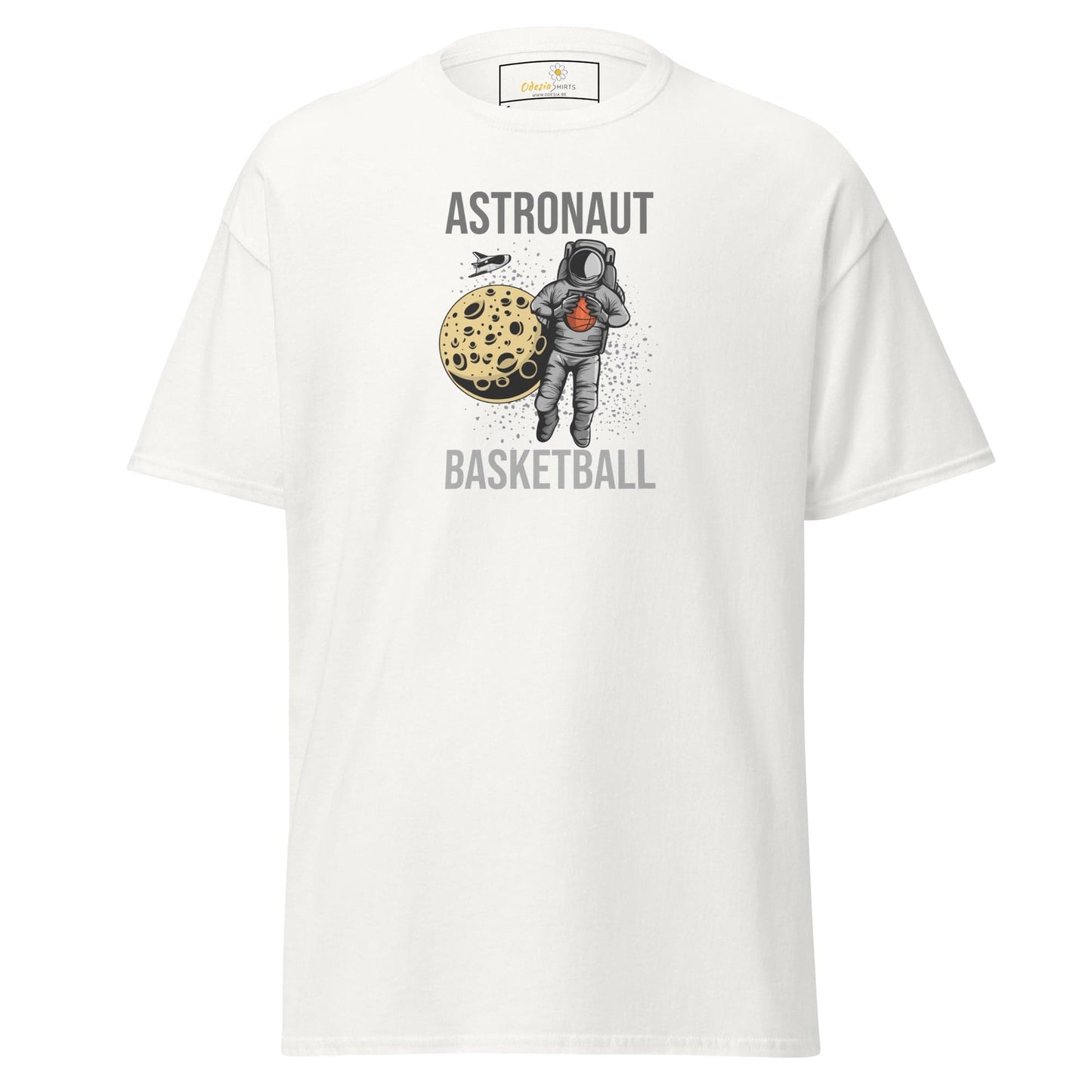 Unisex classic t-shirt - ASTRONAUT BASKETBALL - REGULAR - White / S