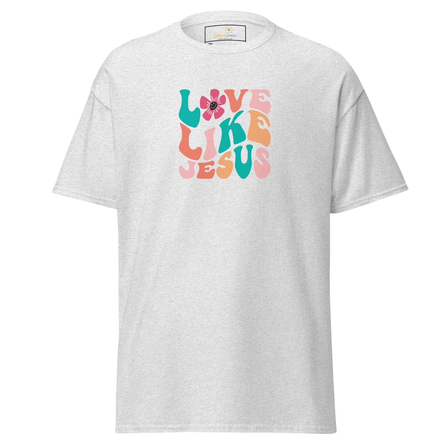 White T-shirt with Love Like Jesus graphic from T-SHIRT DESIGN TEE Men Women 2XL-5XL