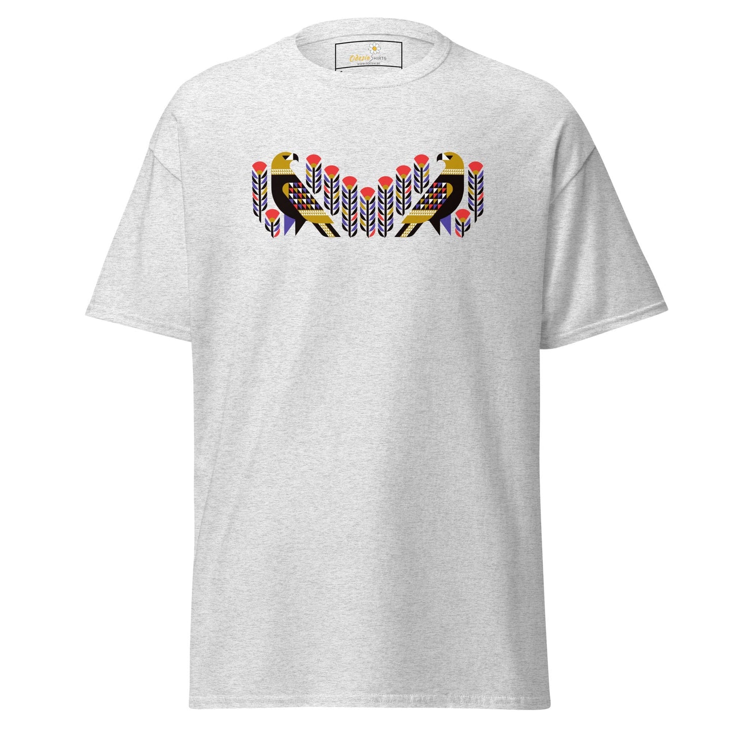 Unisex classic tee - WILD LIFE PERU BIRDS - REGULAR - Ash / S