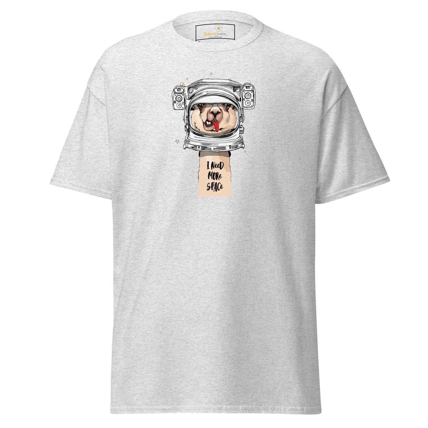 Unisex classic t-shirt - ASTRONAUT FUN LAMA SPACE - REGULAR - Ash / S