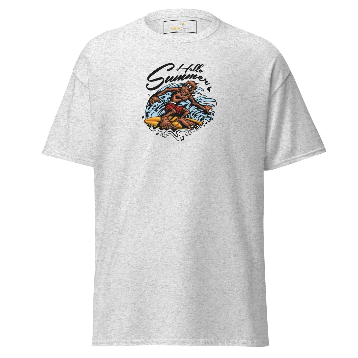 Unisex classic t-shirt - FANTASY SURFING MONKEY - REGULAR - Ash / S