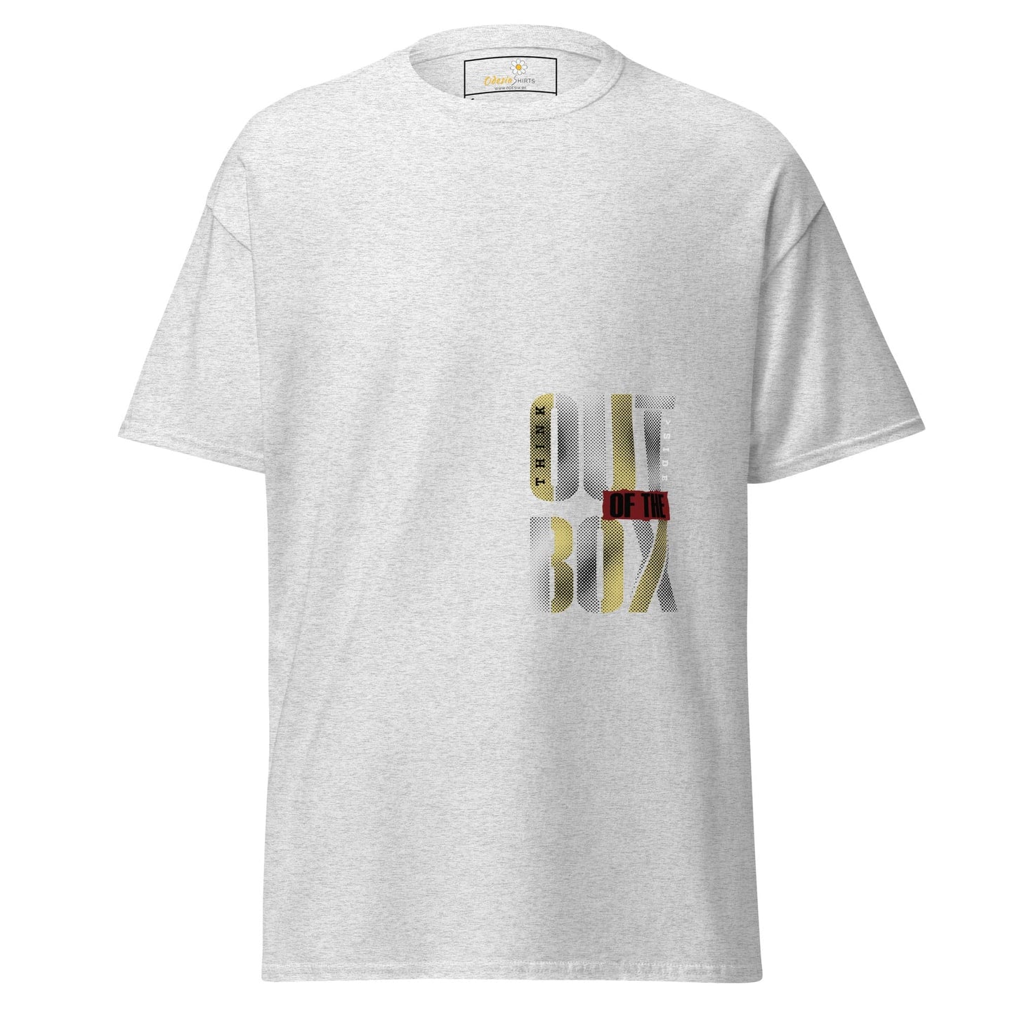 Unisex classic t-shirt - TEXT OUT OTHE BOX - REGULAR - Ash / S
