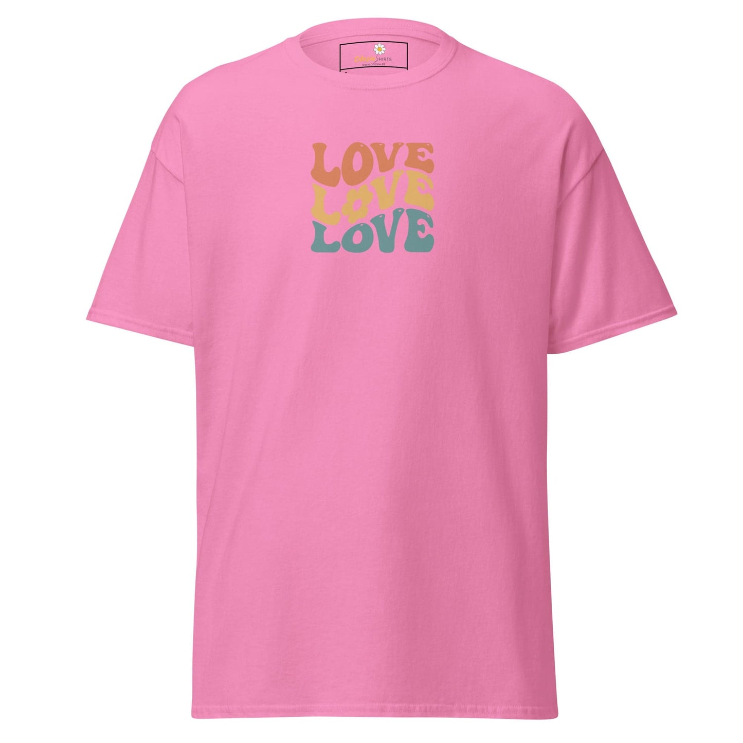Unisex classic tee - TEXT POSITIVE LOVE LOVE LOVE - REGULAR - Azalea / S