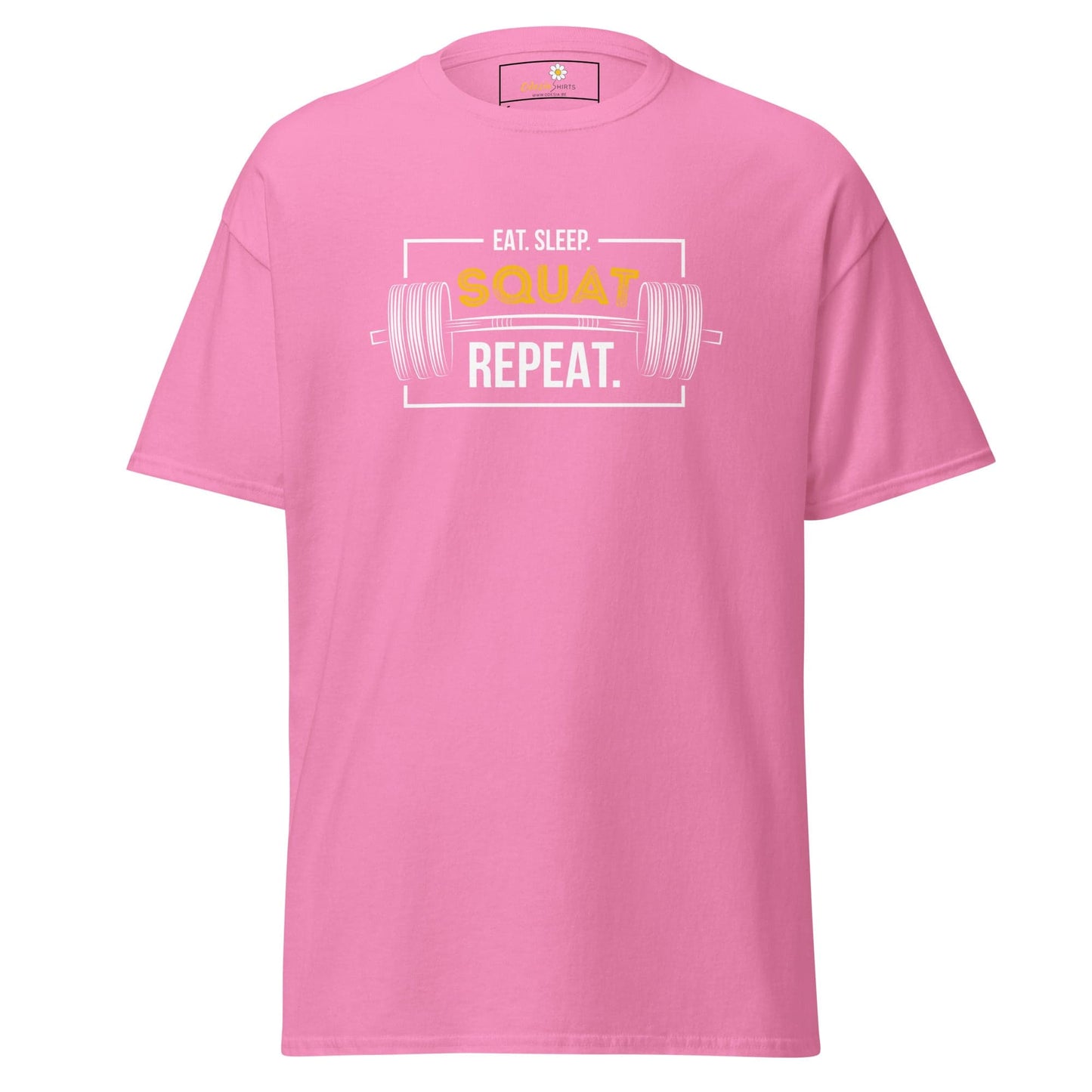 Unisex classic t-shirt - SPORT SQUAT REPEAT - REGULAR - Azalea / S