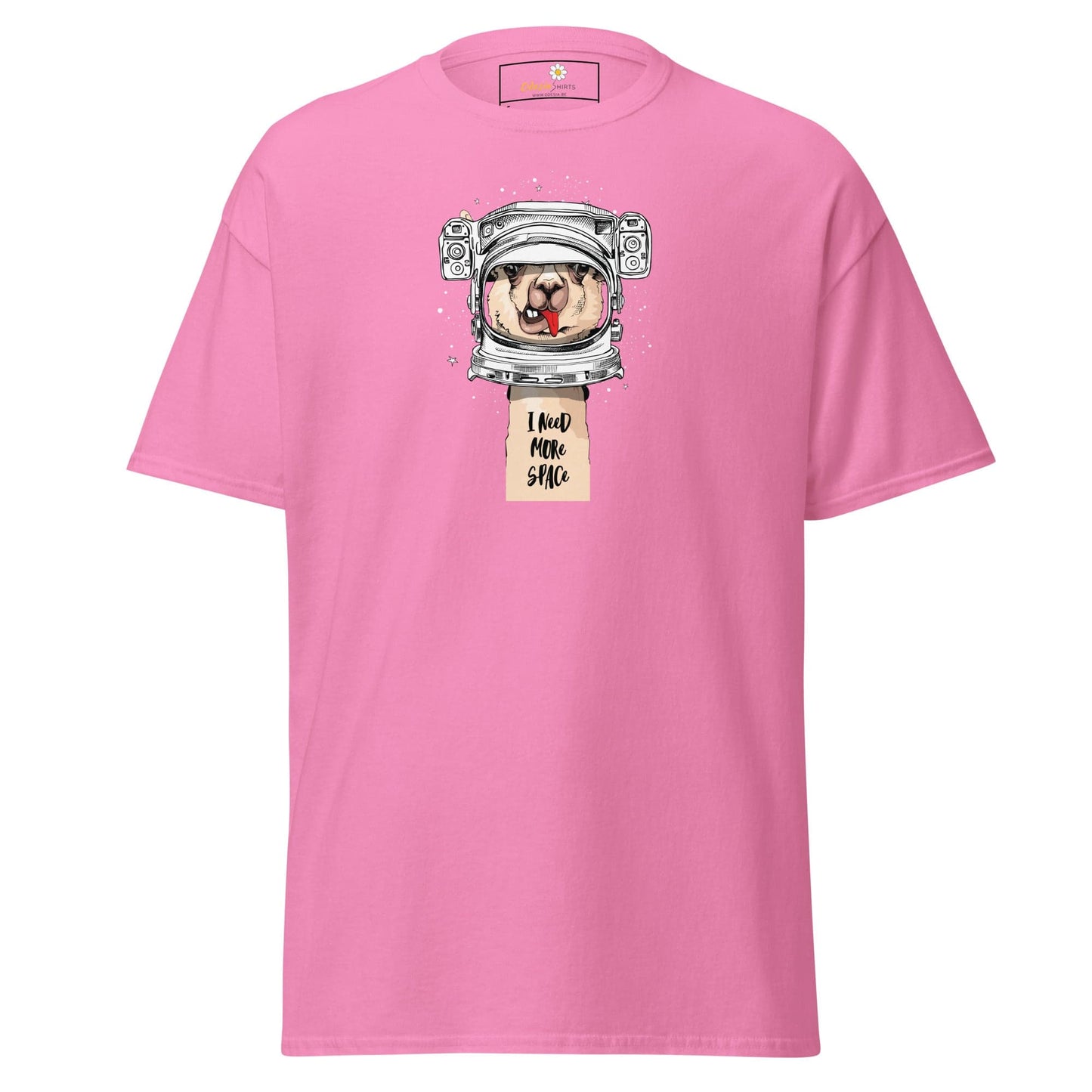 Unisex classic t-shirt - ASTRONAUT FUN LAMA SPACE - REGULAR - Azalea / S