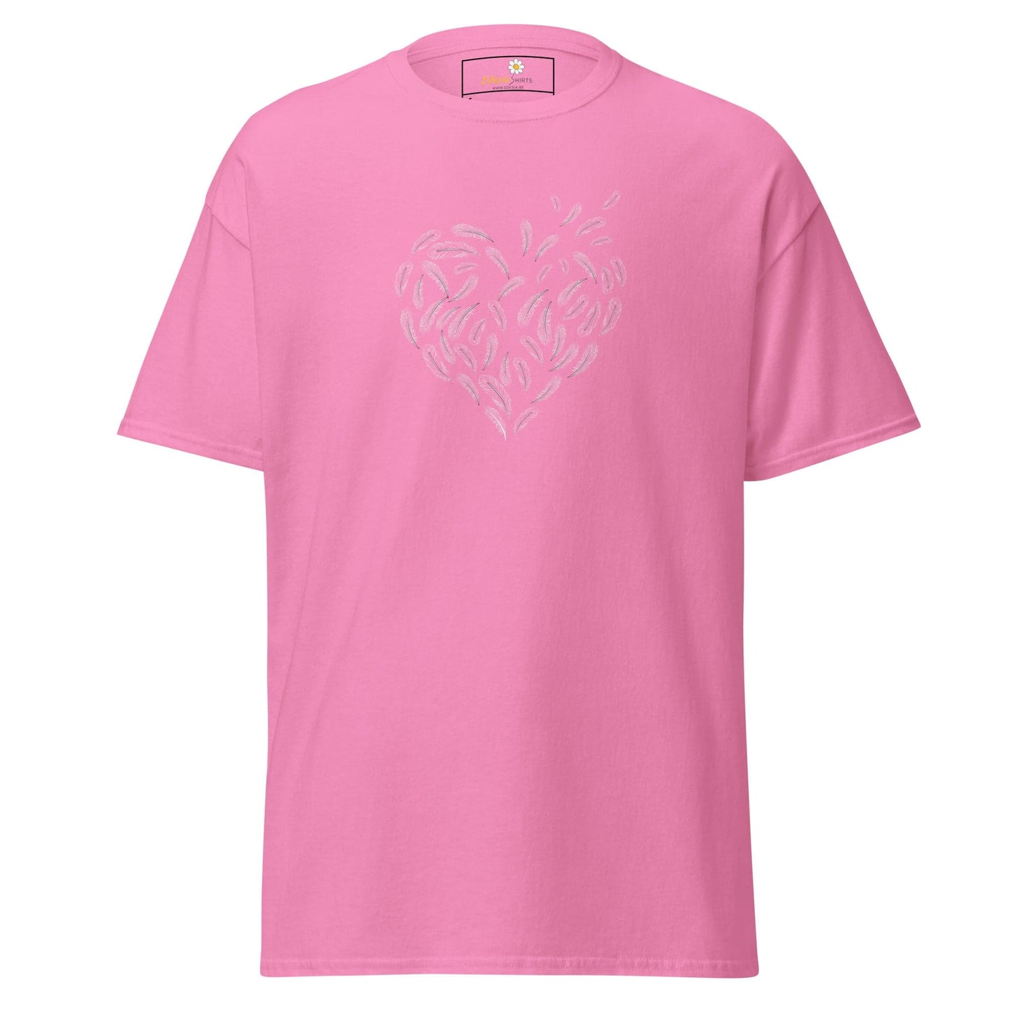 Unisex classic tee - POSITIVE FEATHER HEART - REGULAR - Azalea / S