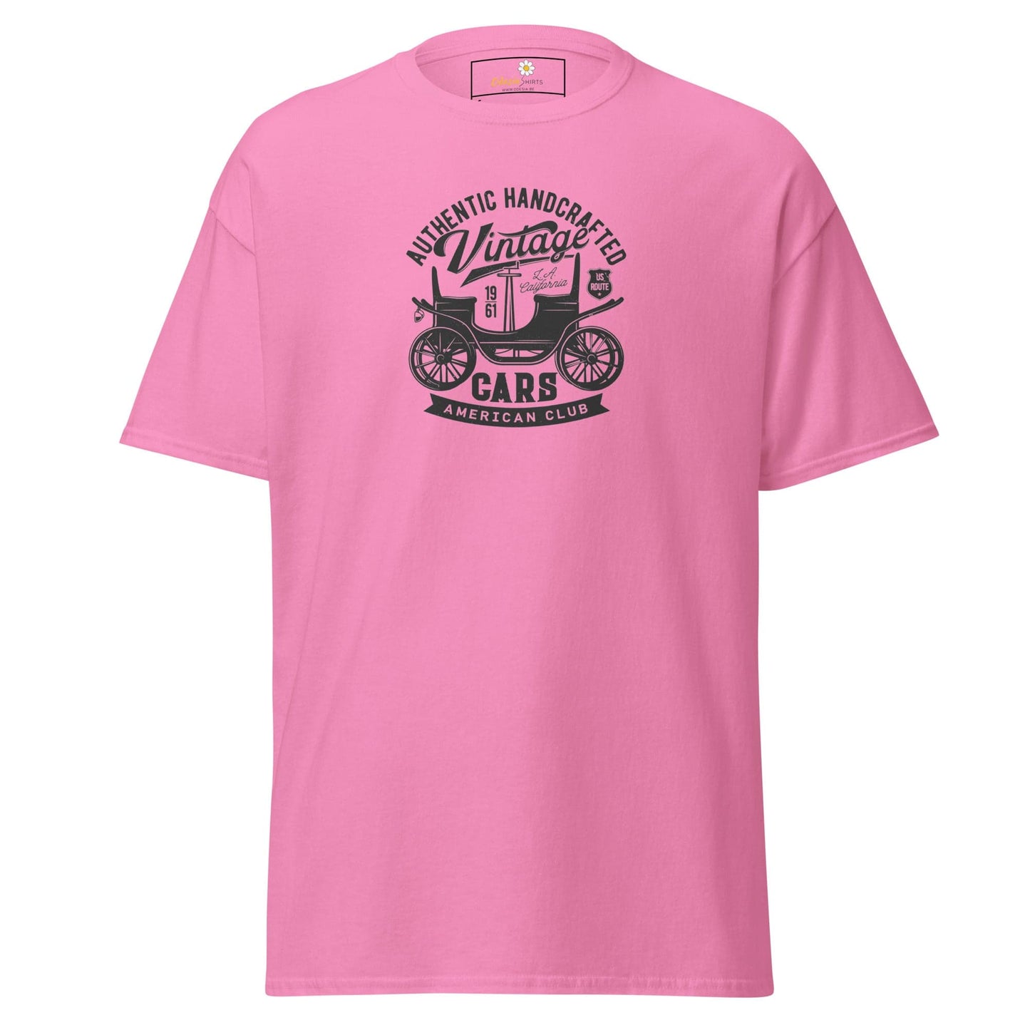 Unisex classic t-shirt - VINTAGE OLD CAR - REGULAR - Azalea / S