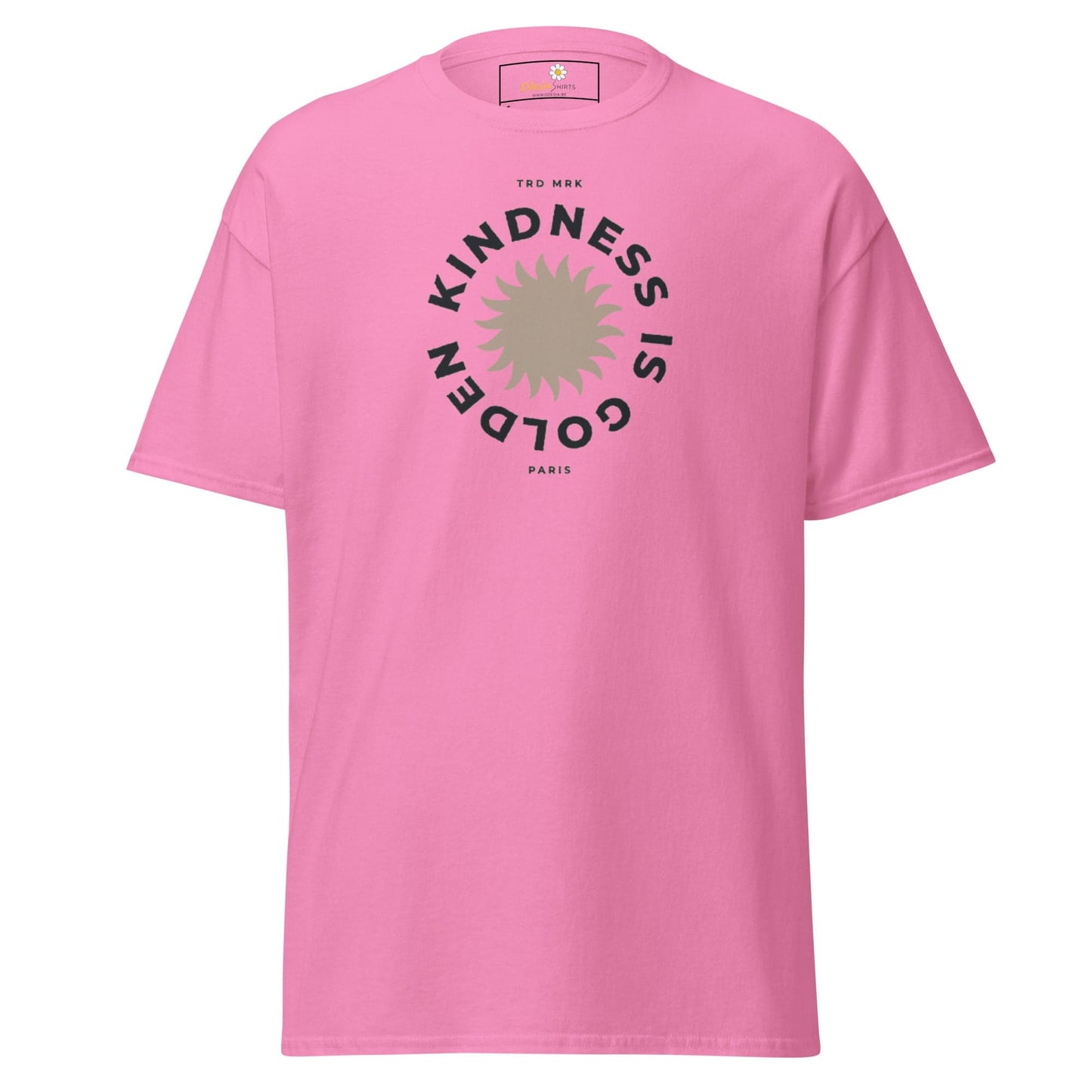 Unisex classic t-shirt - TEXT KINDNESS IS GOLDEN - REGULAR - Azalea / S