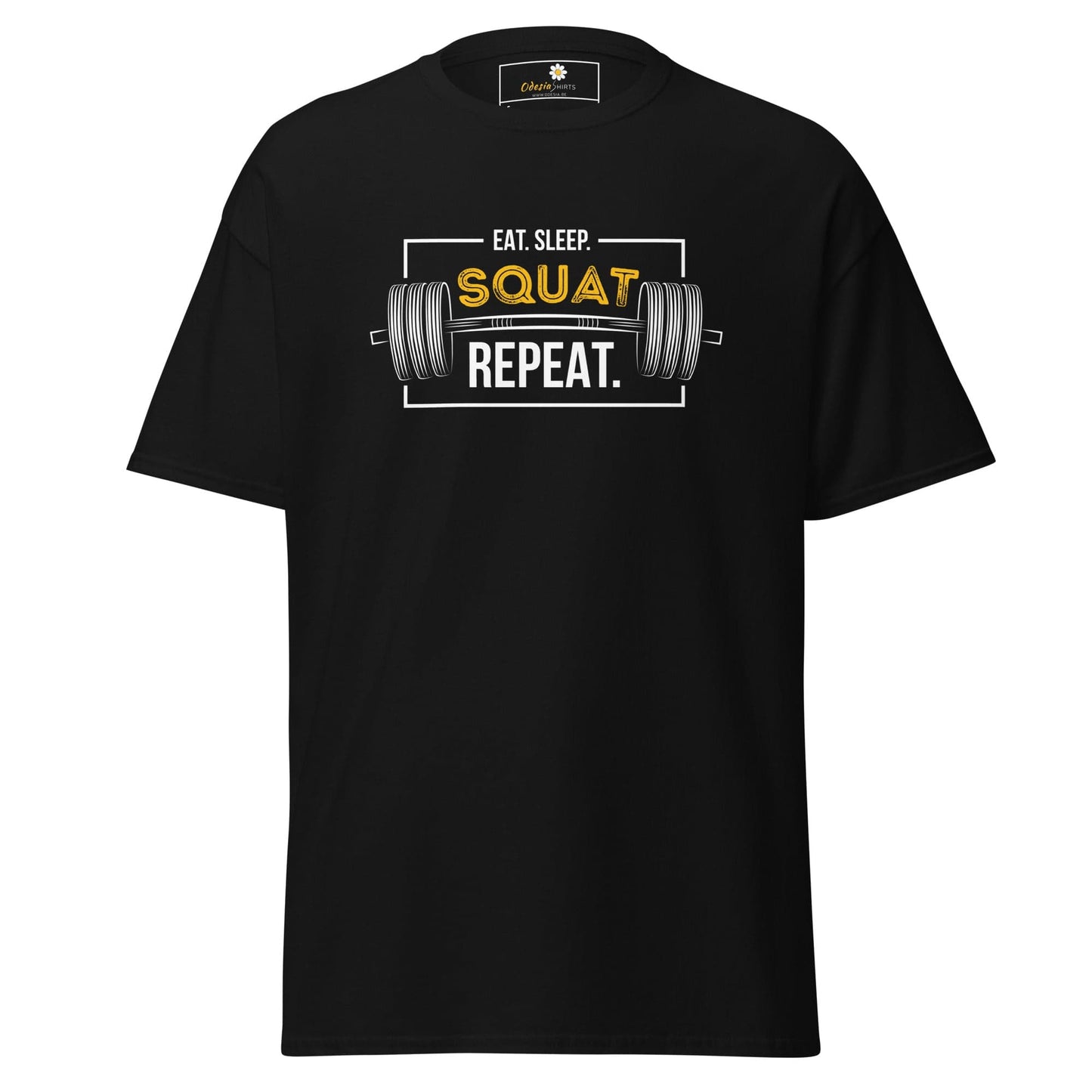 Unisex classic t-shirt - SPORT SQUAT REPEAT - REGULAR - Black / S