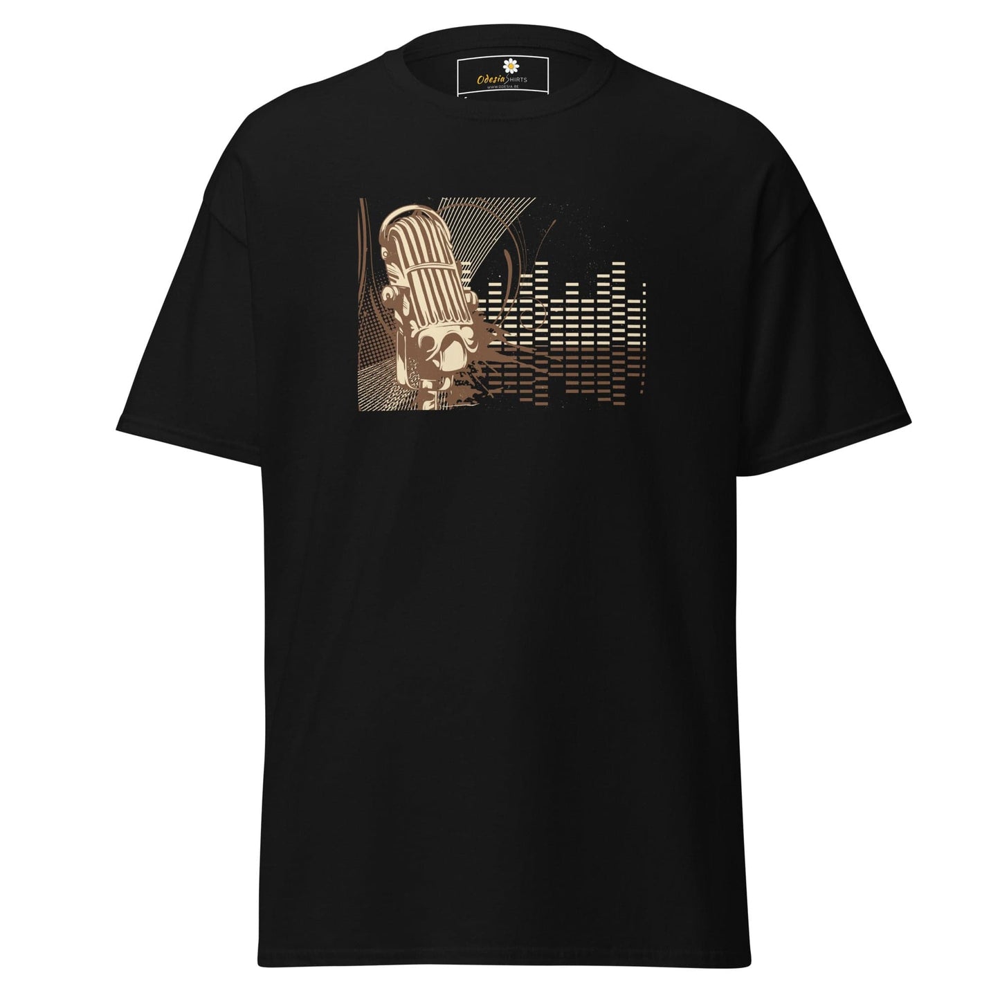 Unisex classic tee - MUSIC MICROPHONE - REGULAR - Black / S