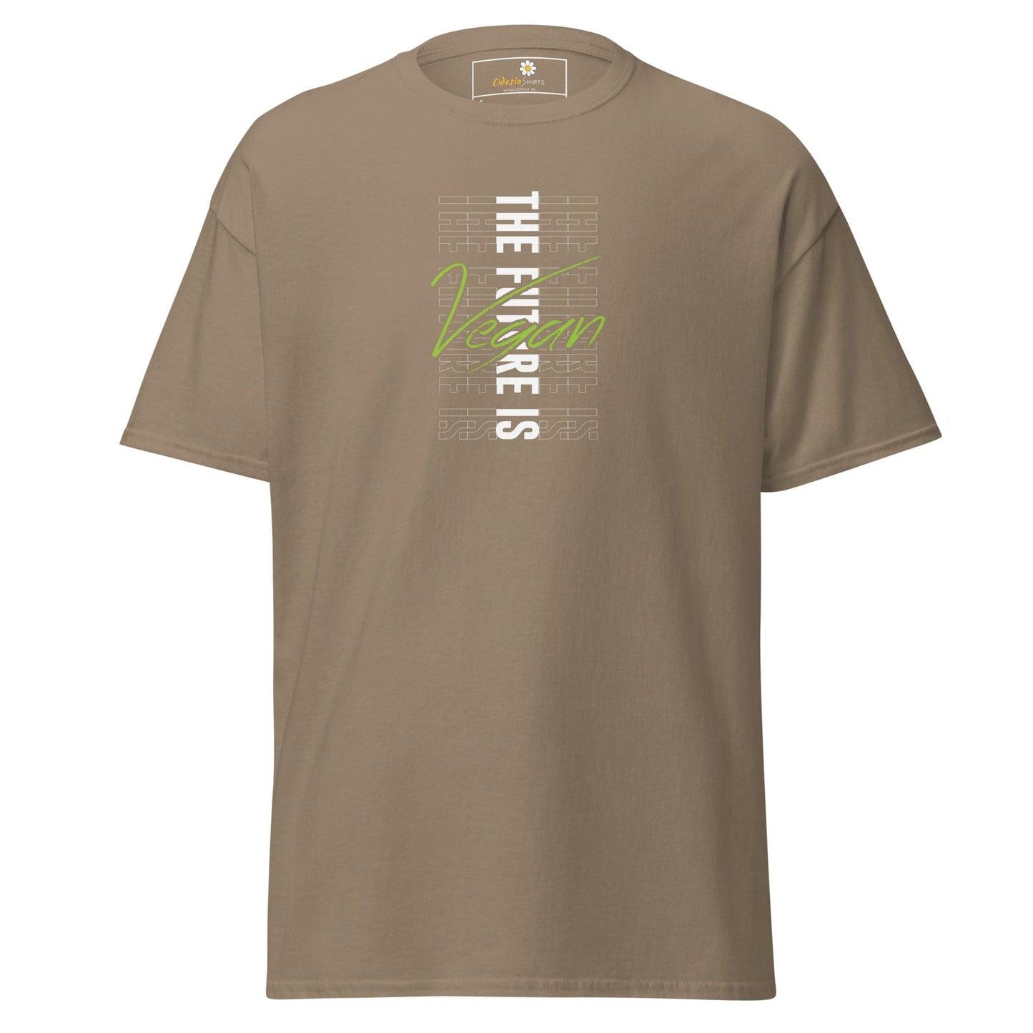 Unisex classic tee - GREEN THE FUTURE IS VEGAN - REGULAR - Brown Savana / S