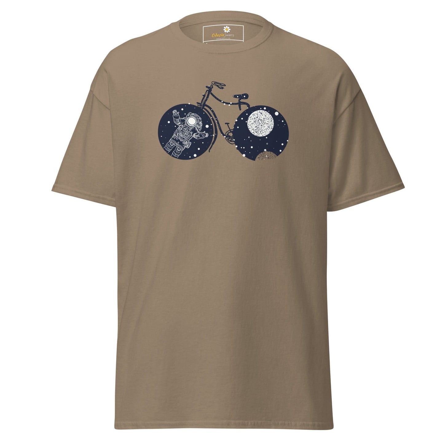 Unisex classic t-shirt - ASTRONAUT BIKE - REGULAR - Brown Savana / S
