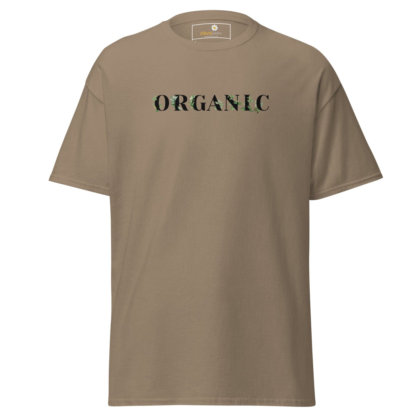 Unisex classic tee - TEXT GREEN ORGANIC - REGULAR - Brown Savana / S