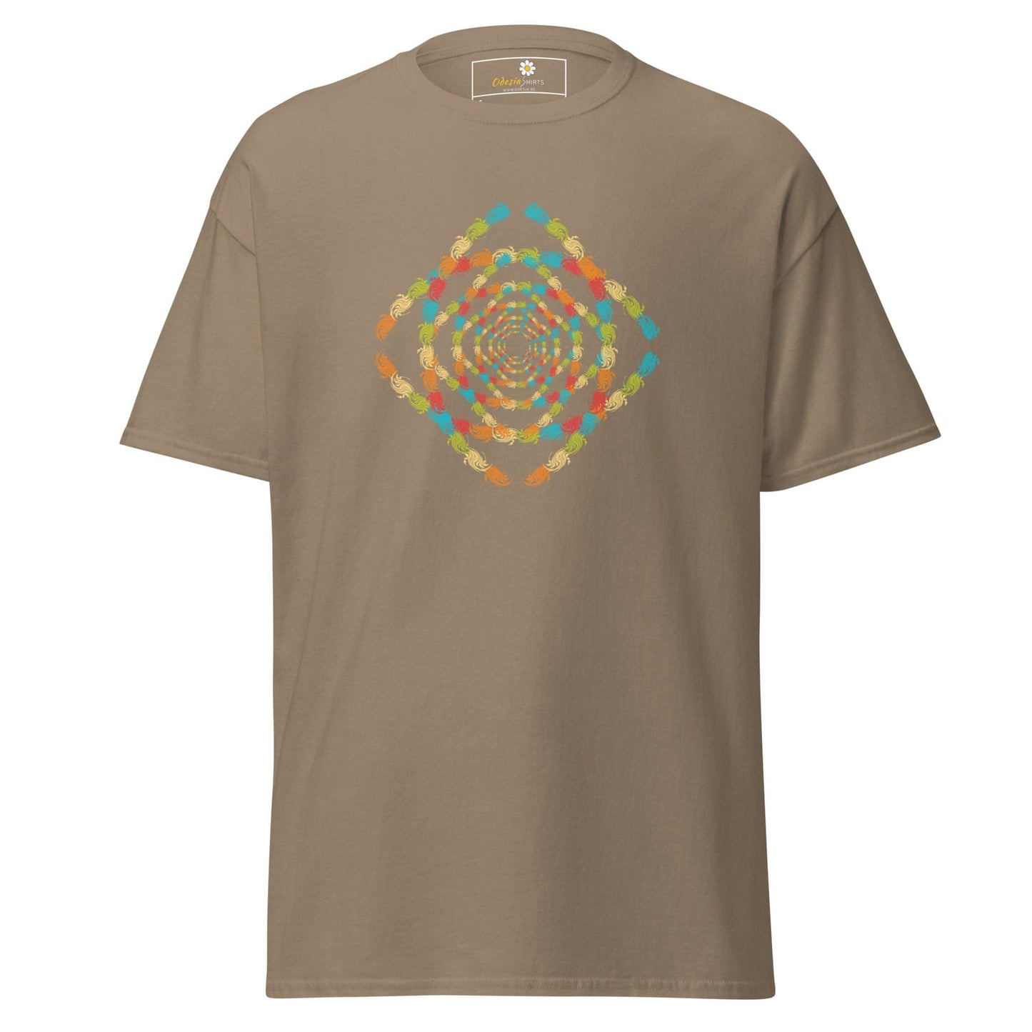 Unisex classic tee - ABSTRACT MISC SQUARE TUNNEL - REGULAR - Brown Savana / S