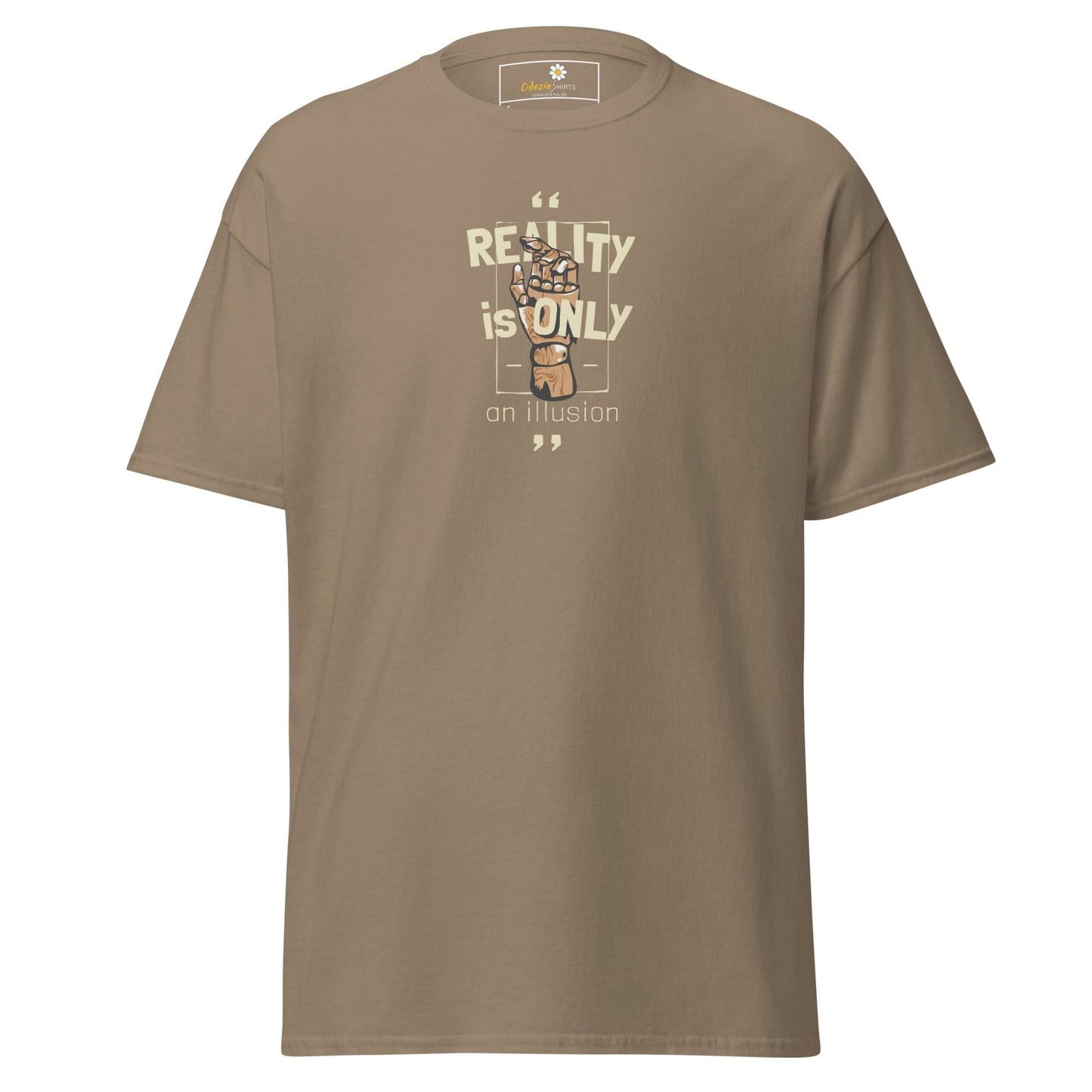 Unisex classic tee - MYSTIC TEXT REALITY AN ILLUSION - REGULAR - Brown Savana / S