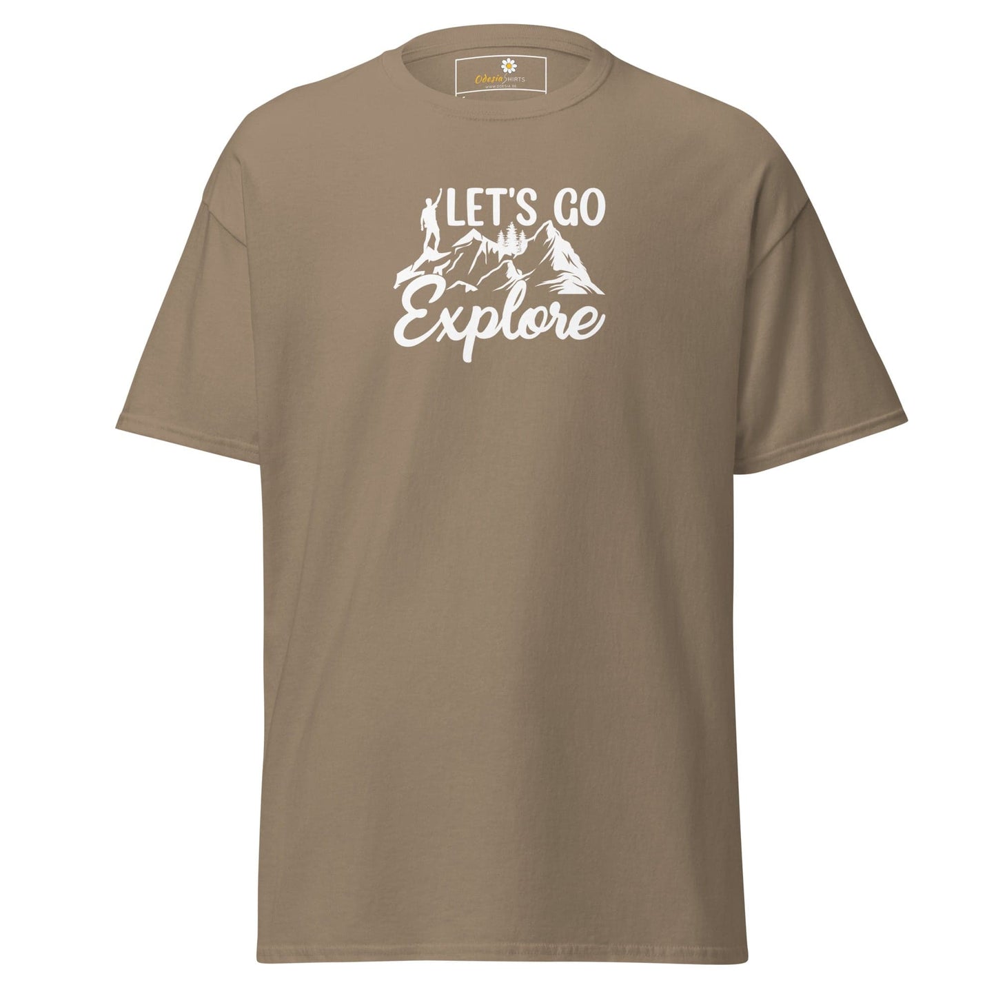 Unisex classic tee - ADVENTURE LETS GO EXPLORE - REGULAR - Brown Savana / S