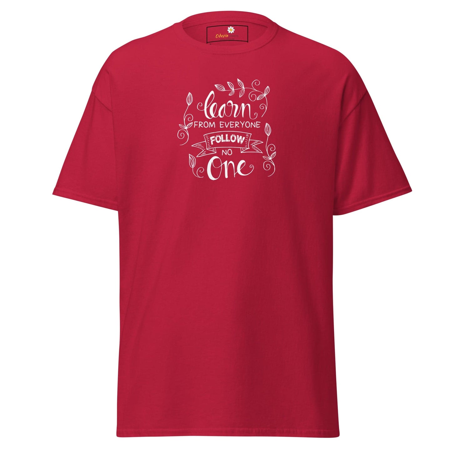 Unisex classic t-shirt - TEXT LEARN FROM EVERYONE - REGULAR - Cardinal / S