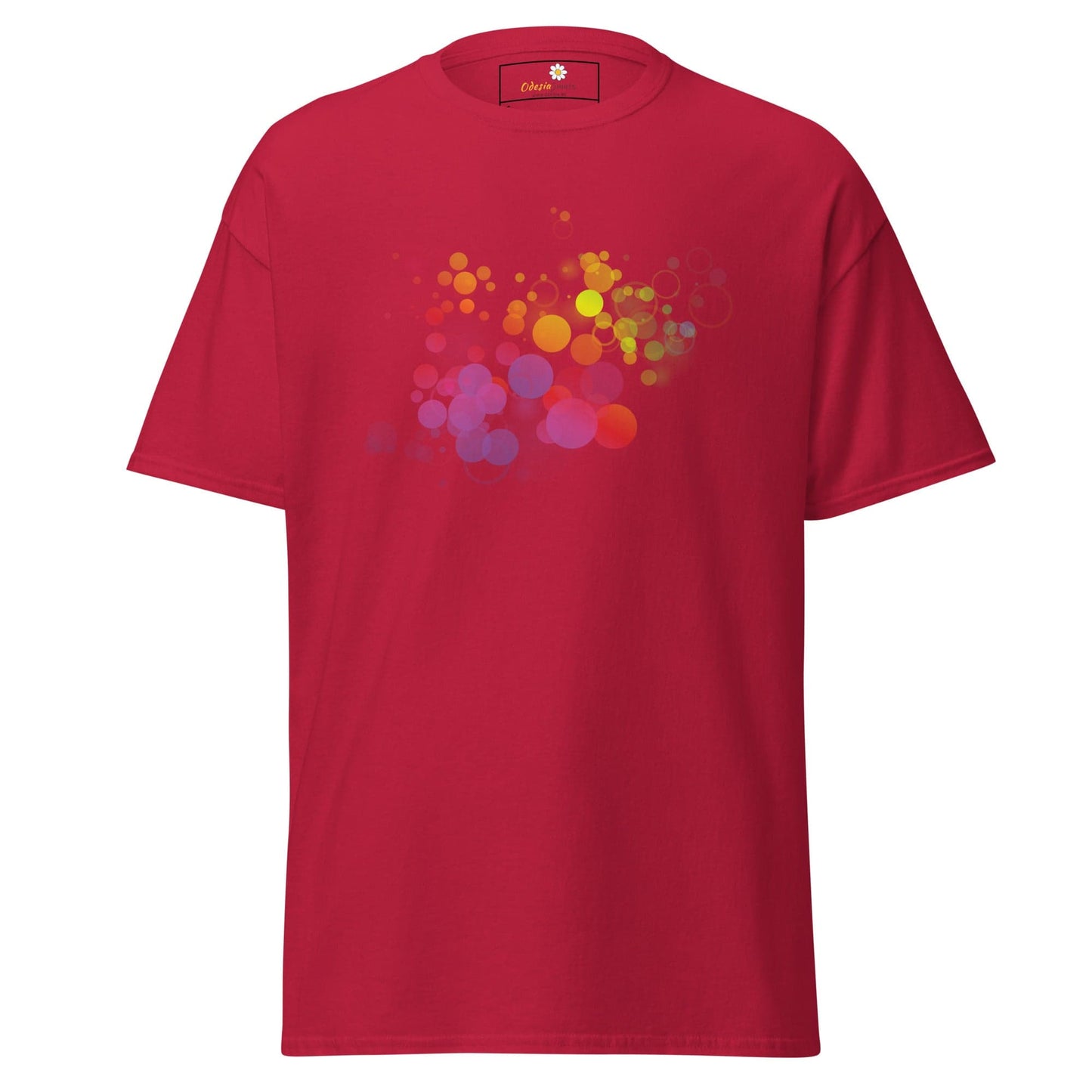 Unisex classic tee - ABSTRACT BUBBLES - REGULAR - Cardinal / S