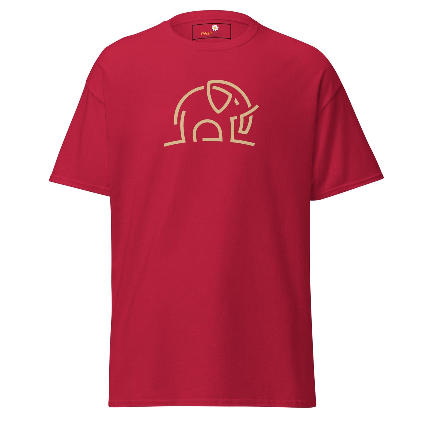 Unisex classic tee - WILD LIFE ELEPHANT LINES - Cardinal / S