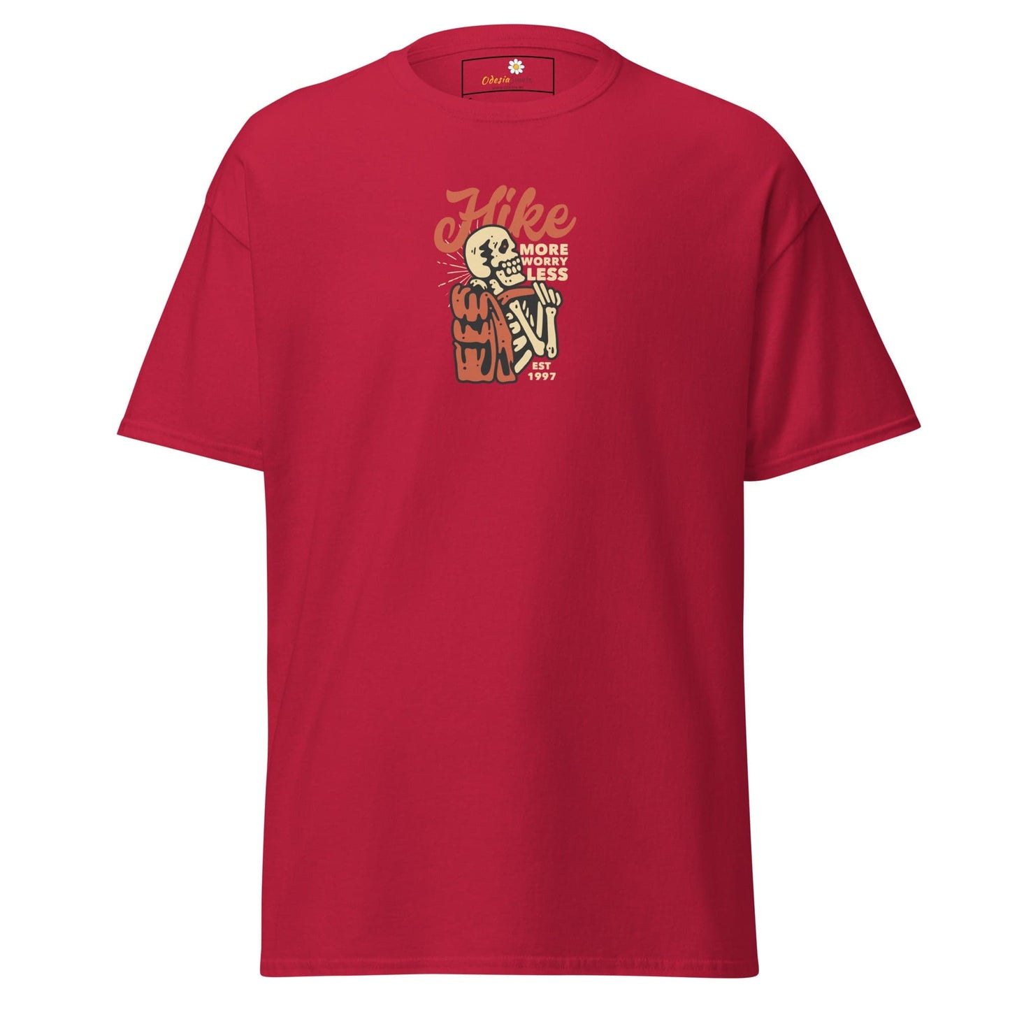Unisex classic tee - SKULL SPORT HIKE MORE - REGULAR - Cardinal / S