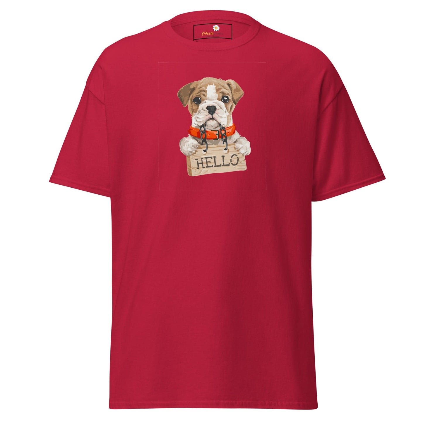 Unisex classic t-shirt - ANIMALS HELLO PUPPY - REGULAR - Cardinal / S