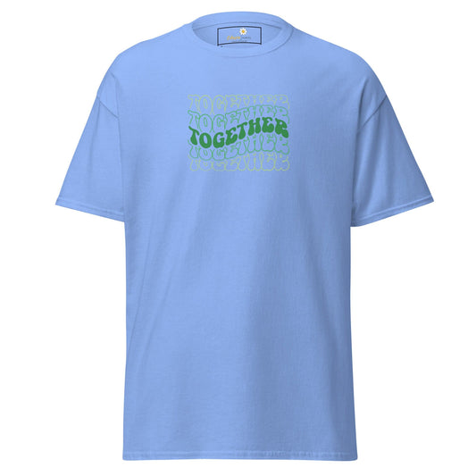 Unisex classic tee - TEXT POSITIVE TOGETHER - REGULAR - Carolina Blue / S