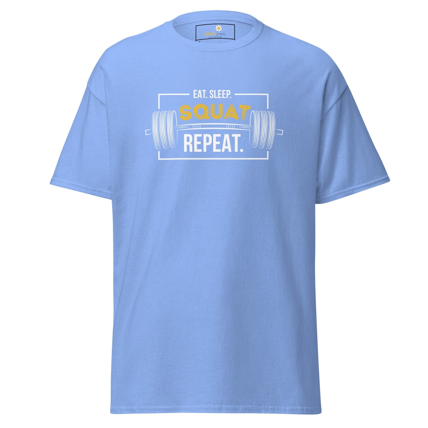 Unisex classic t-shirt - SPORT SQUAT REPEAT - REGULAR - Carolina Blue / S