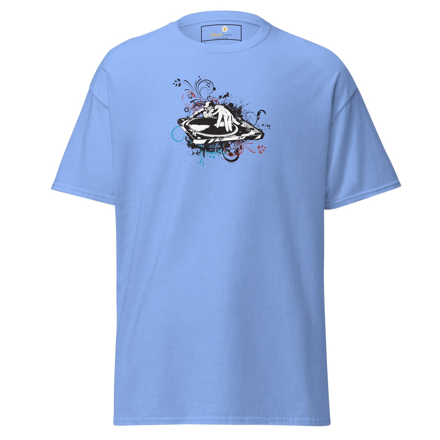 Unisex classic tee - MUSIC DISK JOCKEY - REGULAR - Carolina Blue / S