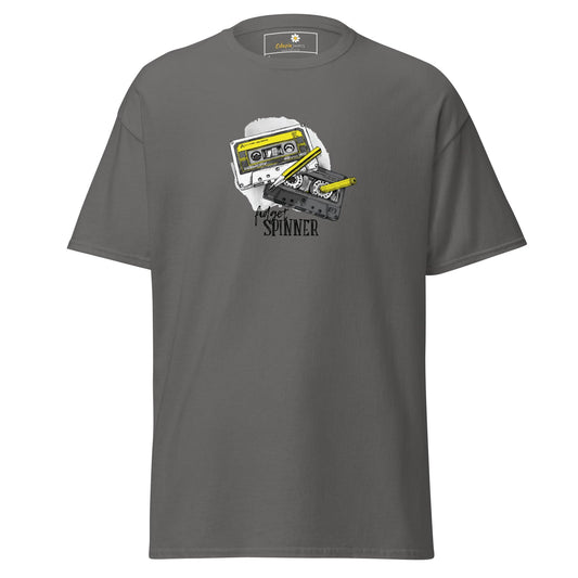 Unisex classic t-shirt - MUSIC TAPE SPINNER - REGULAR - Charcoal / S