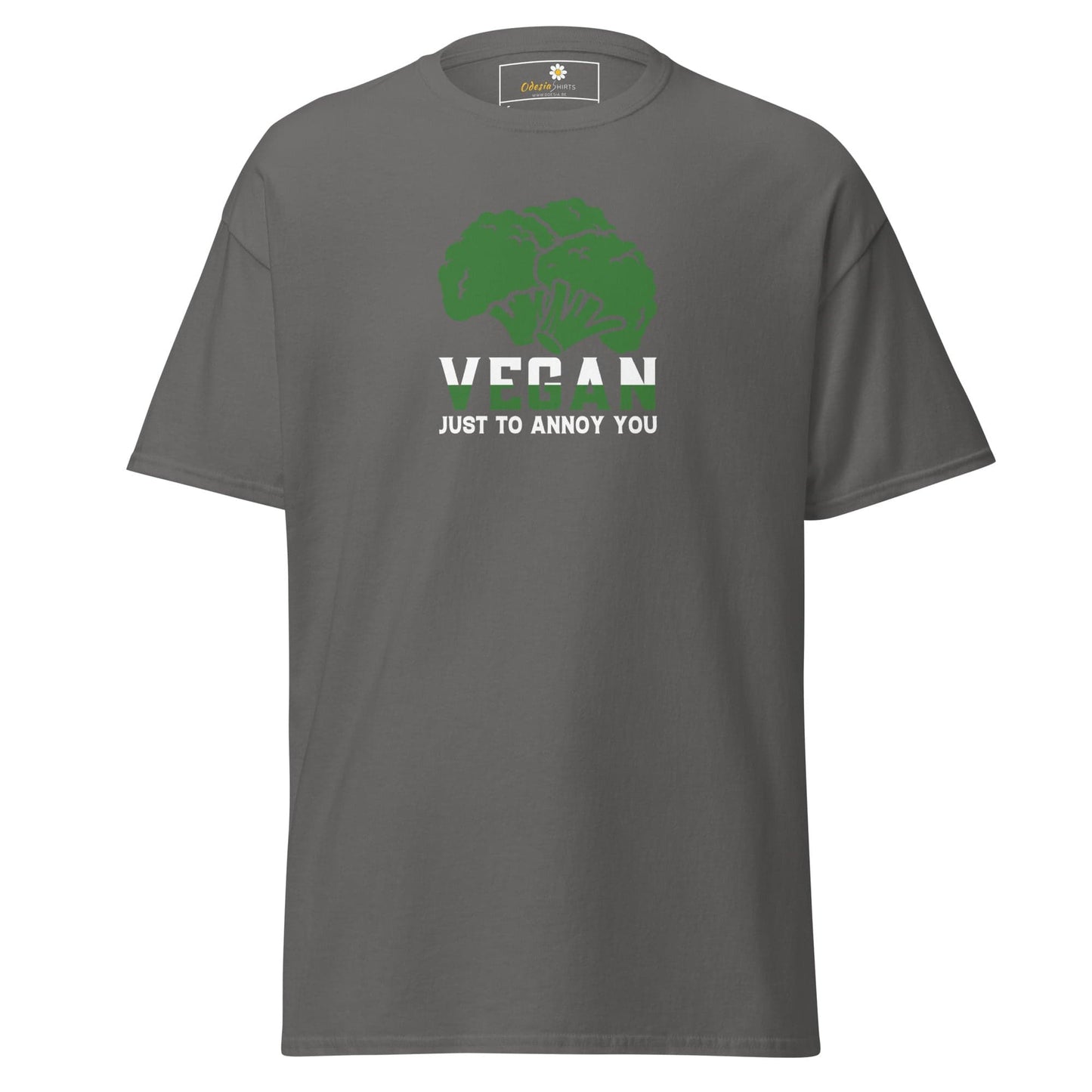 Unisex classic tee - GREEN VEGAN TO ANNOY YOU - REGULAR - Charcoal / S