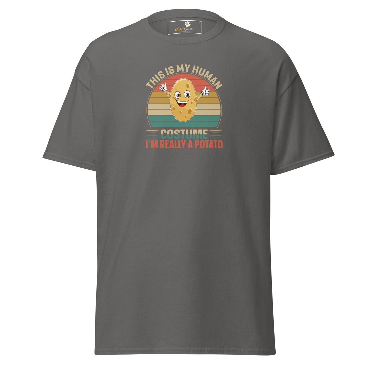 Unisex classic t-shirt - FUN POTATO HUMAN COSTUME - REGULAR - Charcoal / S