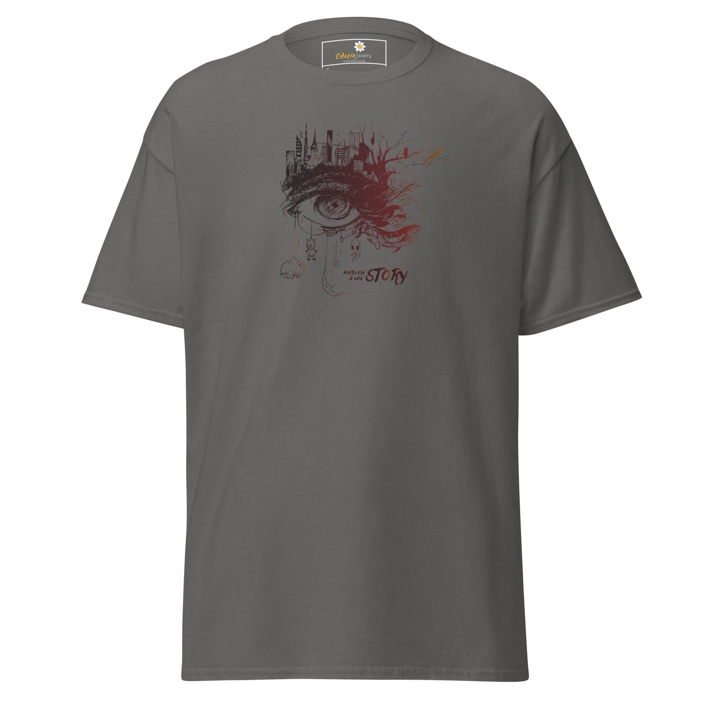 Unisex classic t-shirt - FANTASY EYE STORY - REGULAR - Charcoal / S