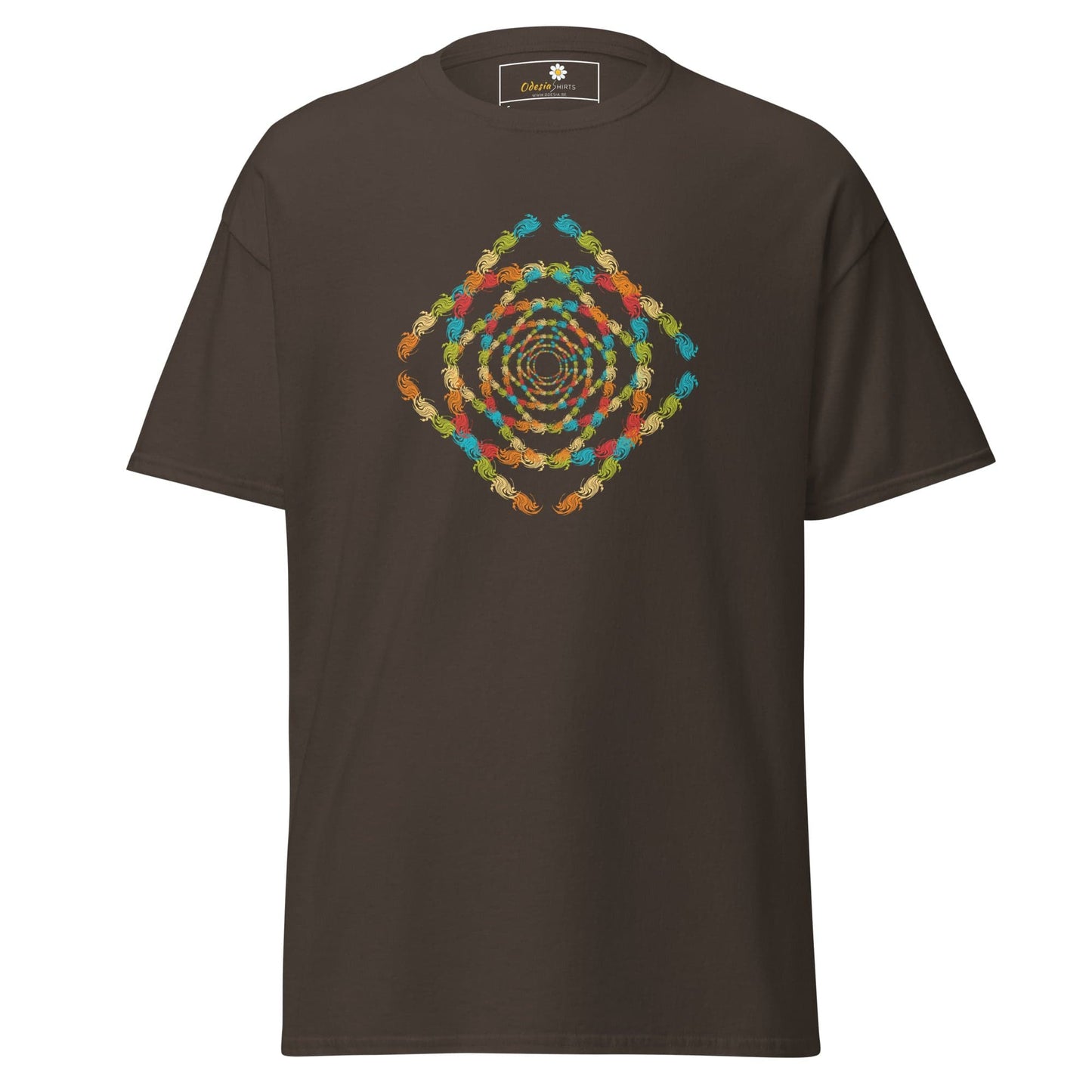 Unisex classic tee - ABSTRACT MISC SQUARE TUNNEL - REGULAR - Dark Chocolate / S