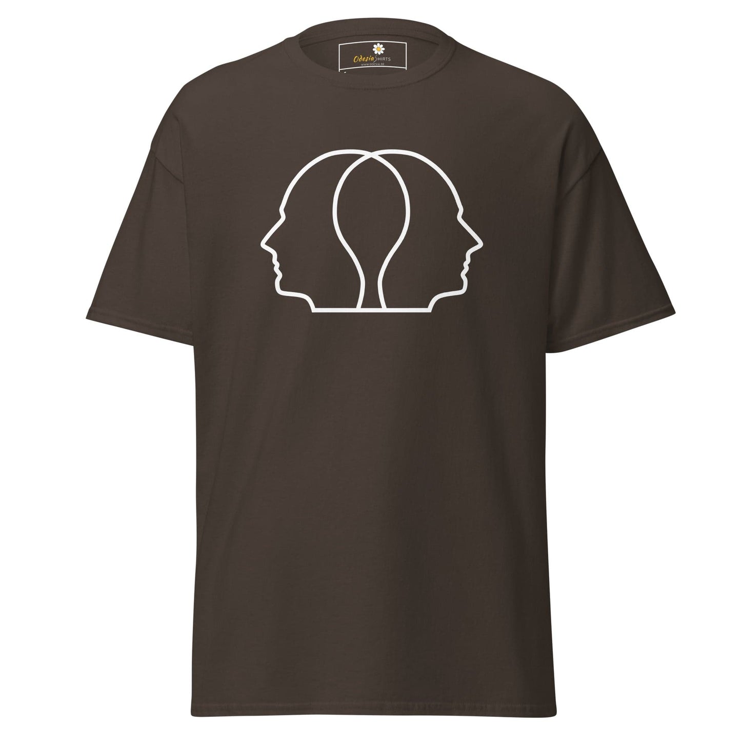 Unisex classic tee - ABSTRACT HEAD FULL - REGULAR - Dark Chocolate / S