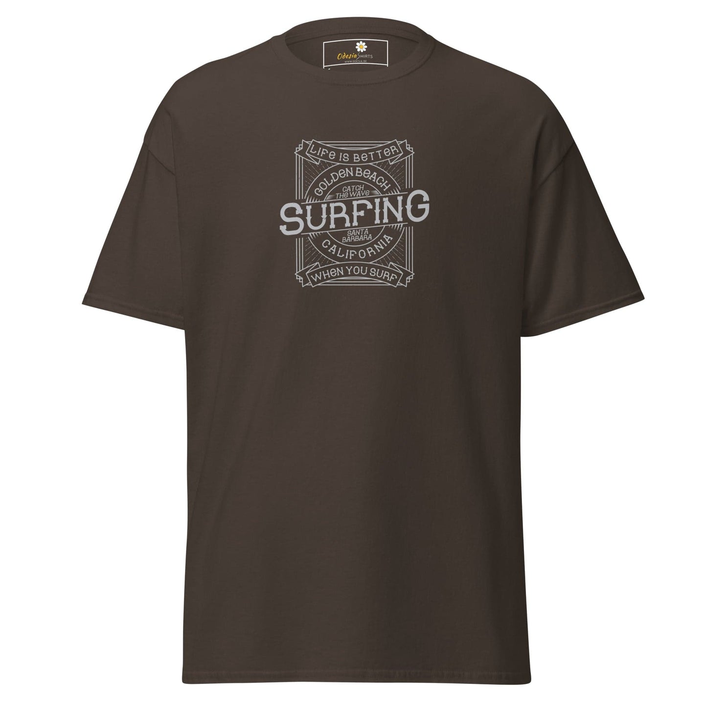 Unisex classic tee - SPORT GOLDEN BEACH SURFING - REGULAR - Dark Chocolate / S
