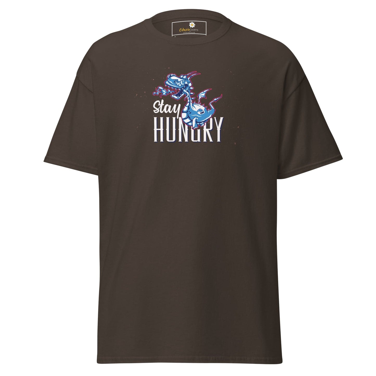 Unisex classic t-shirt - FUN STAY HUNGRY - REGULAR - Dark Chocolate / S