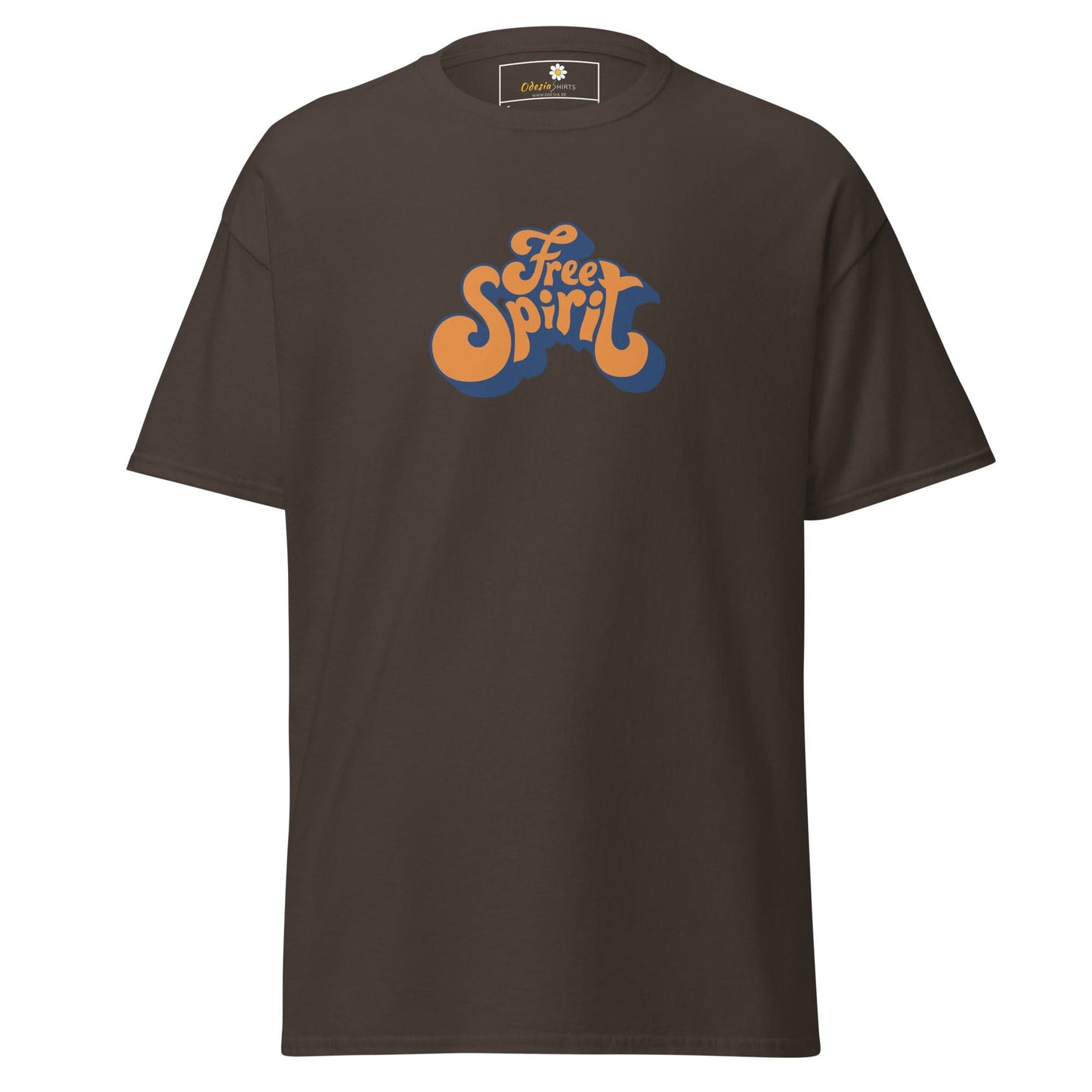 Unisex classic tee - TEXT MISC FREE SPIRIT - REGULAR - Dark Chocolate / S