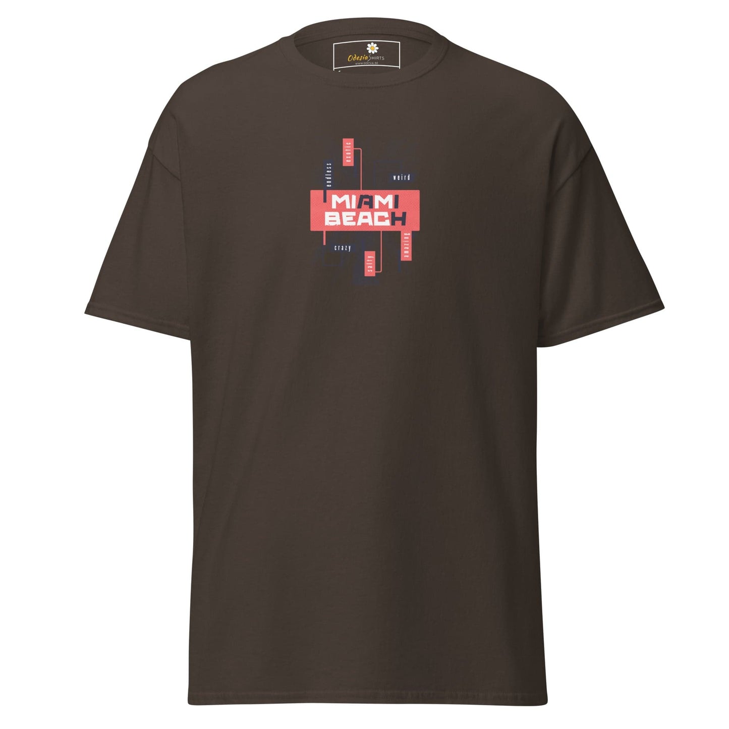 Unisex classic tee - COUNTRY SUMMER MIAMI BEACH - REGULAR - Dark Chocolate / S