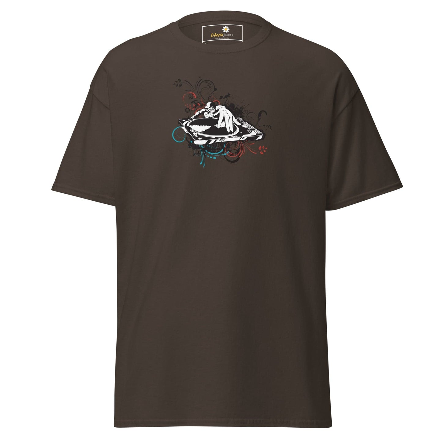 Unisex classic tee - MUSIC DISK JOCKEY - REGULAR - Dark Chocolate / S
