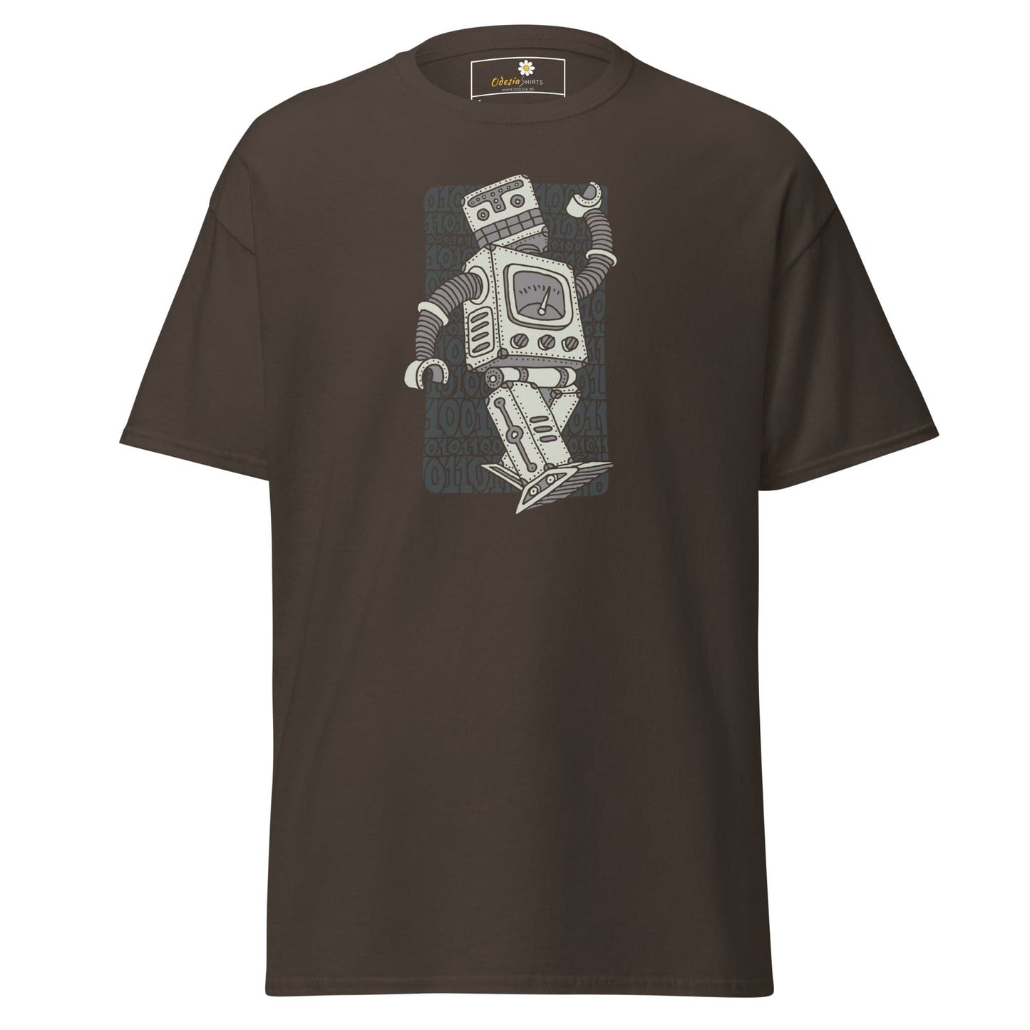 Unisex classic t-shirt - FANTASY ROBOTS NEVER DIE - REGULAR - Dark Chocolate / S