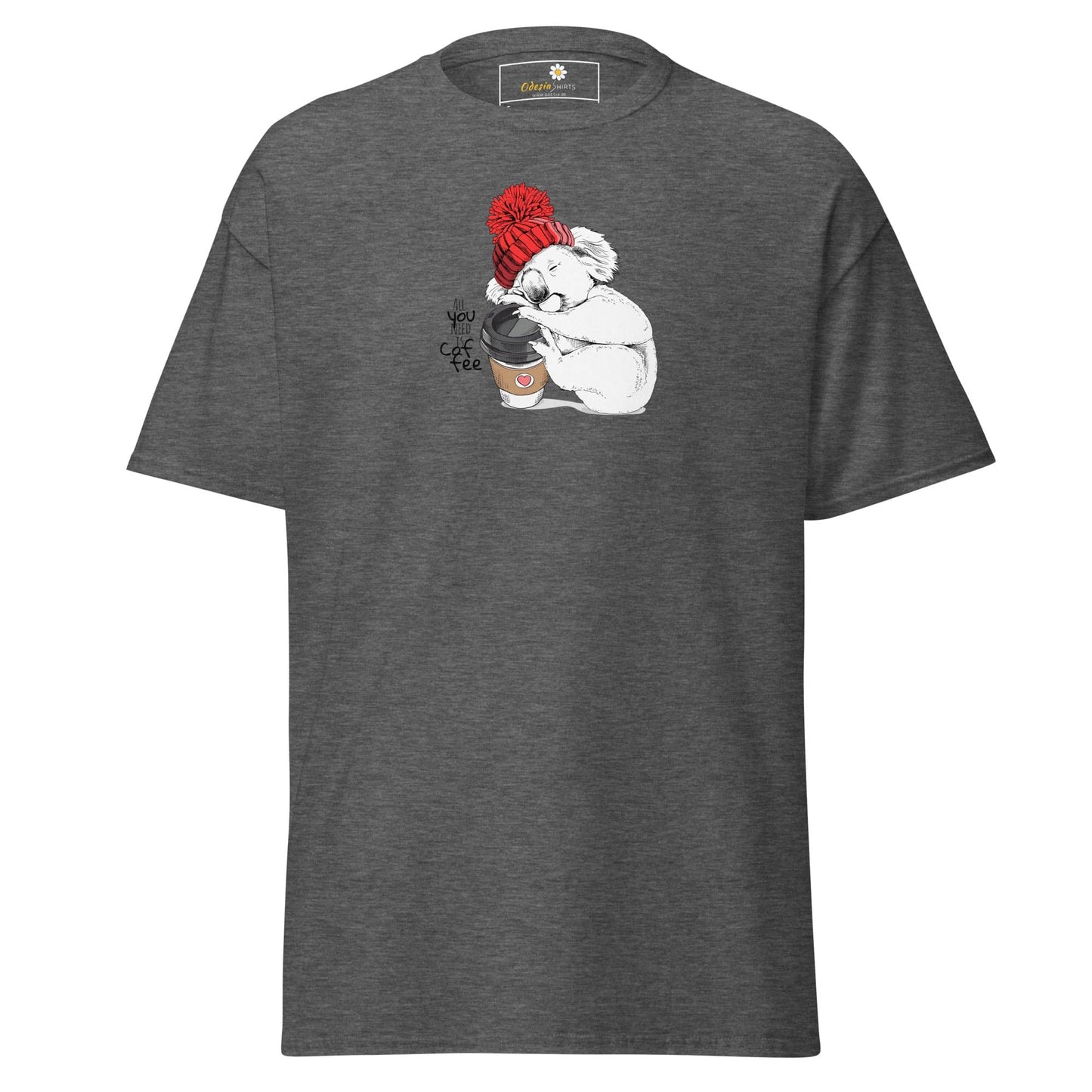 Unisex classic tee - WILD LIFE FUN KOALA - REGULAR - Dark Heather / S