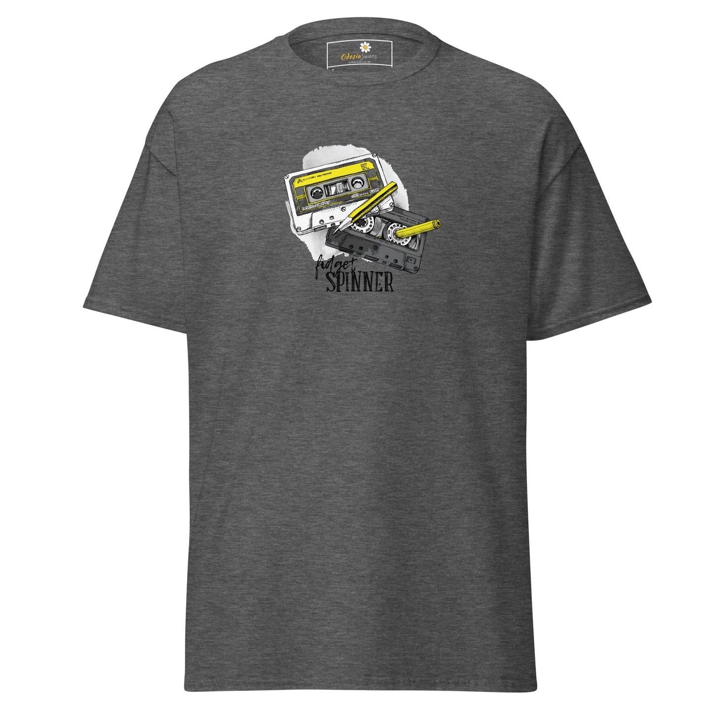 Unisex classic t-shirt - MUSIC TAPE SPINNER - REGULAR - Dark Heather / S