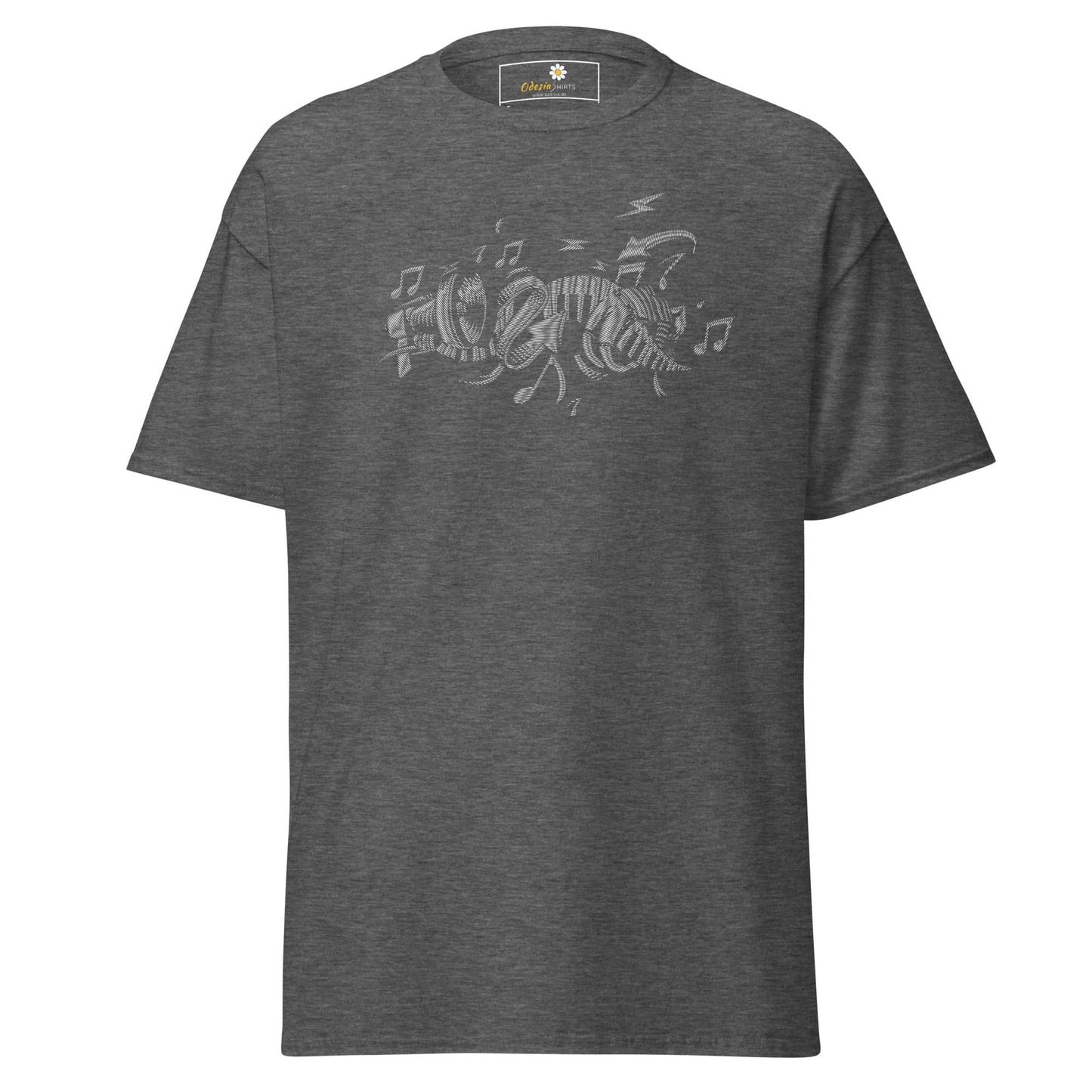 Unisex classic t-shirt - MUSIC INSTRUMENTS - REGULAR - Dark Heather / S