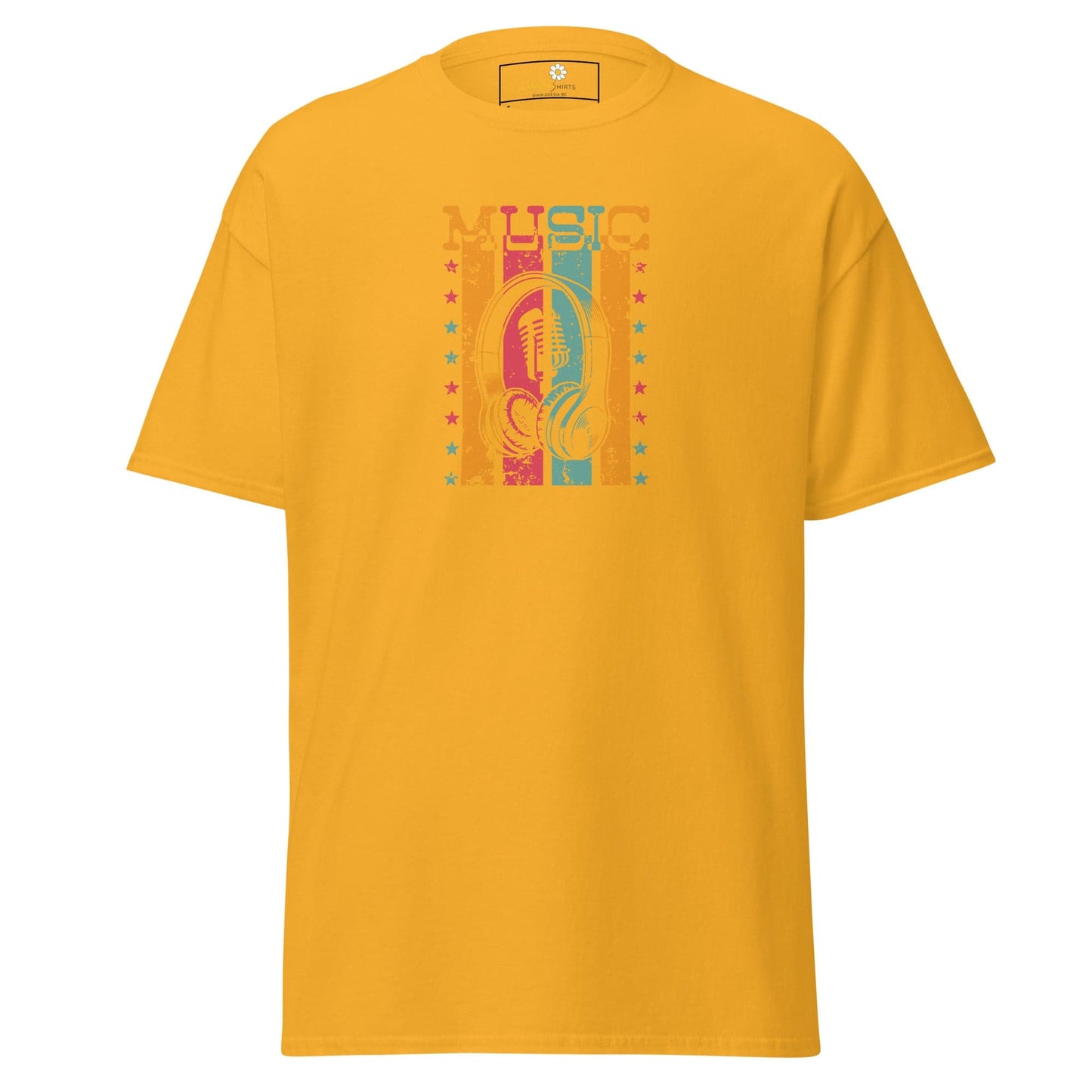 Unisex classic tee - MUSIC MICROPHONE - REGULAR - Gold / S