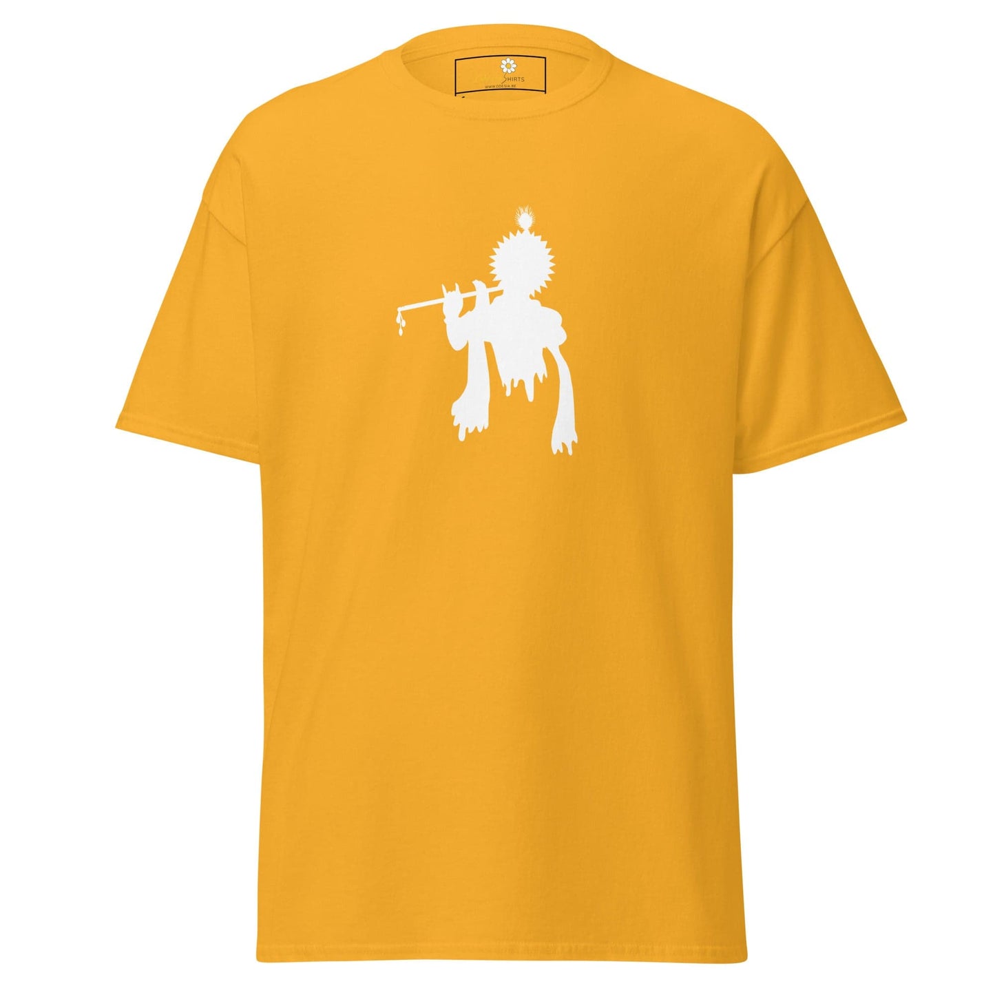 Unisex classic tee - SPIRITUAL KRISHNA’S FLUTE HEAD - REGULAR - Gold / S