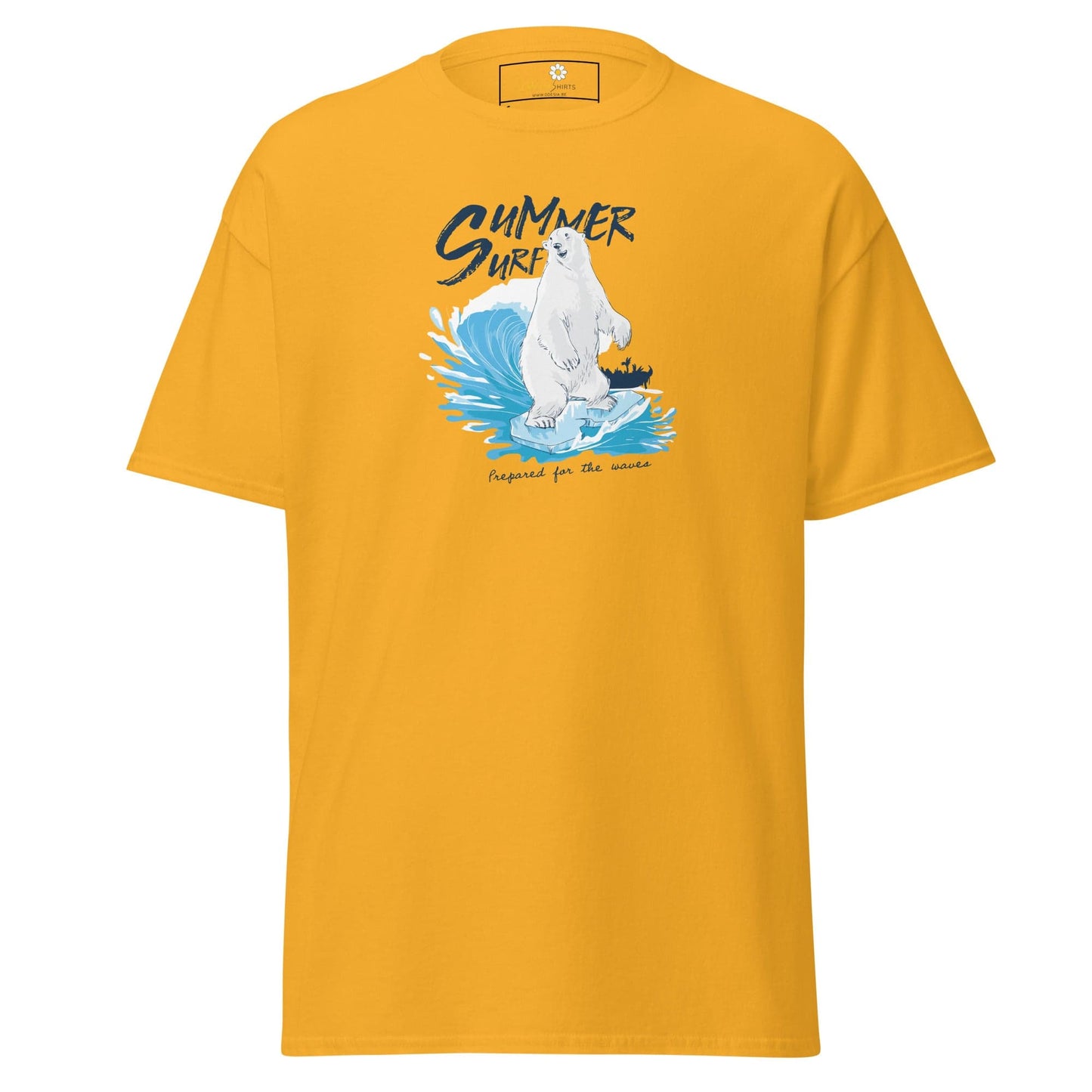 Unisex classic t-shirt - WILD LIFE SUMMER BEAR - REGULAR - Gold / S