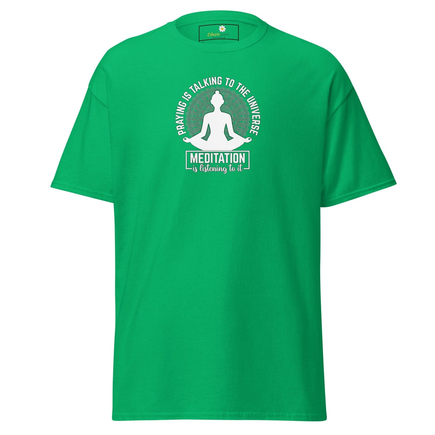Unisex classic tee - SPIRITUAL MEDITATION IS LISTENING - REGULAR - Irish Green / S