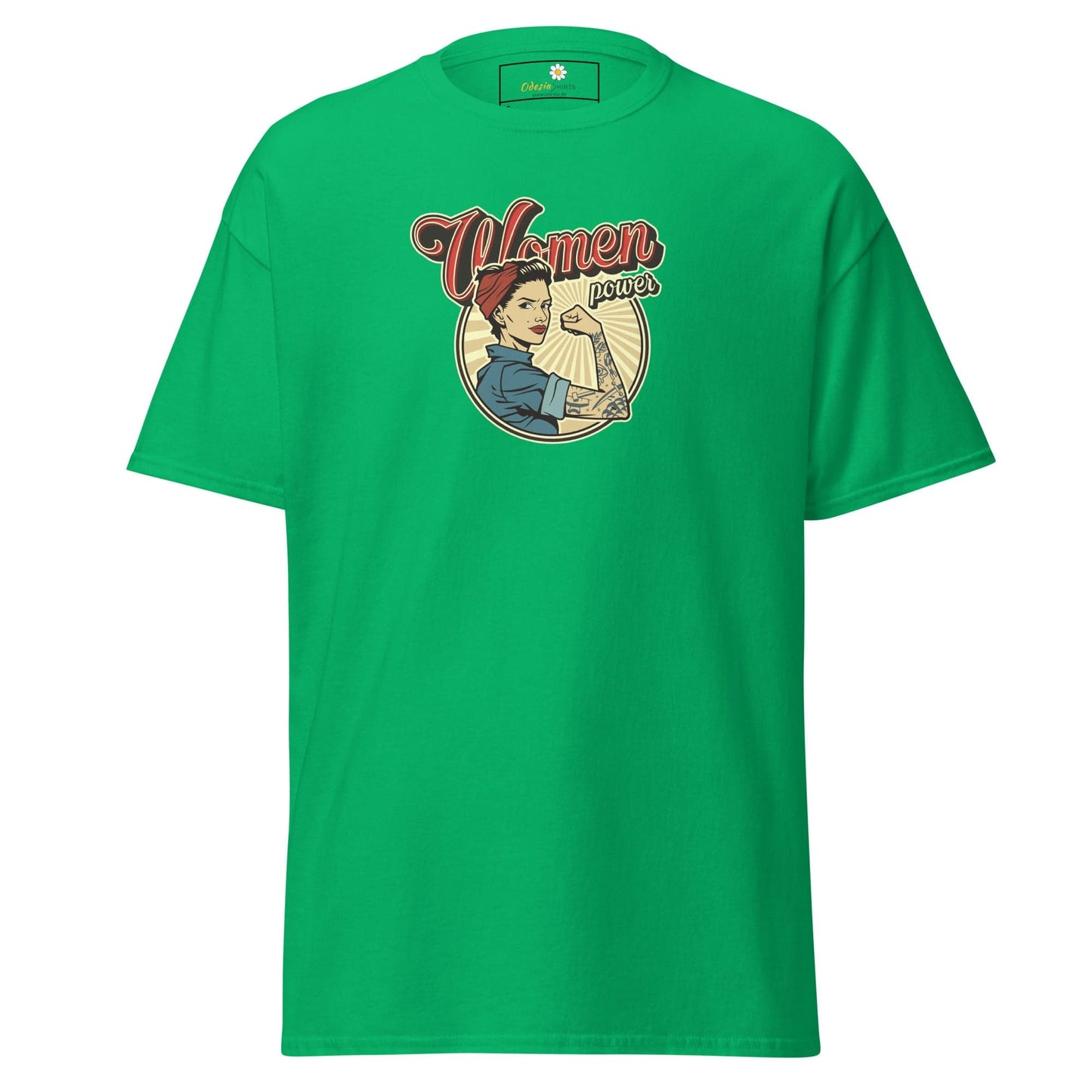 Unisex classic t-shirt - VINTAGE WOMEN POWER - REGULAR - Irish Green / S