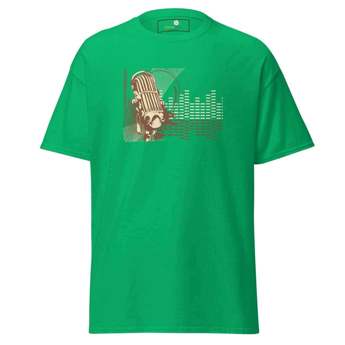 Unisex classic tee - MUSIC MICROPHONE - REGULAR - Irish Green / S