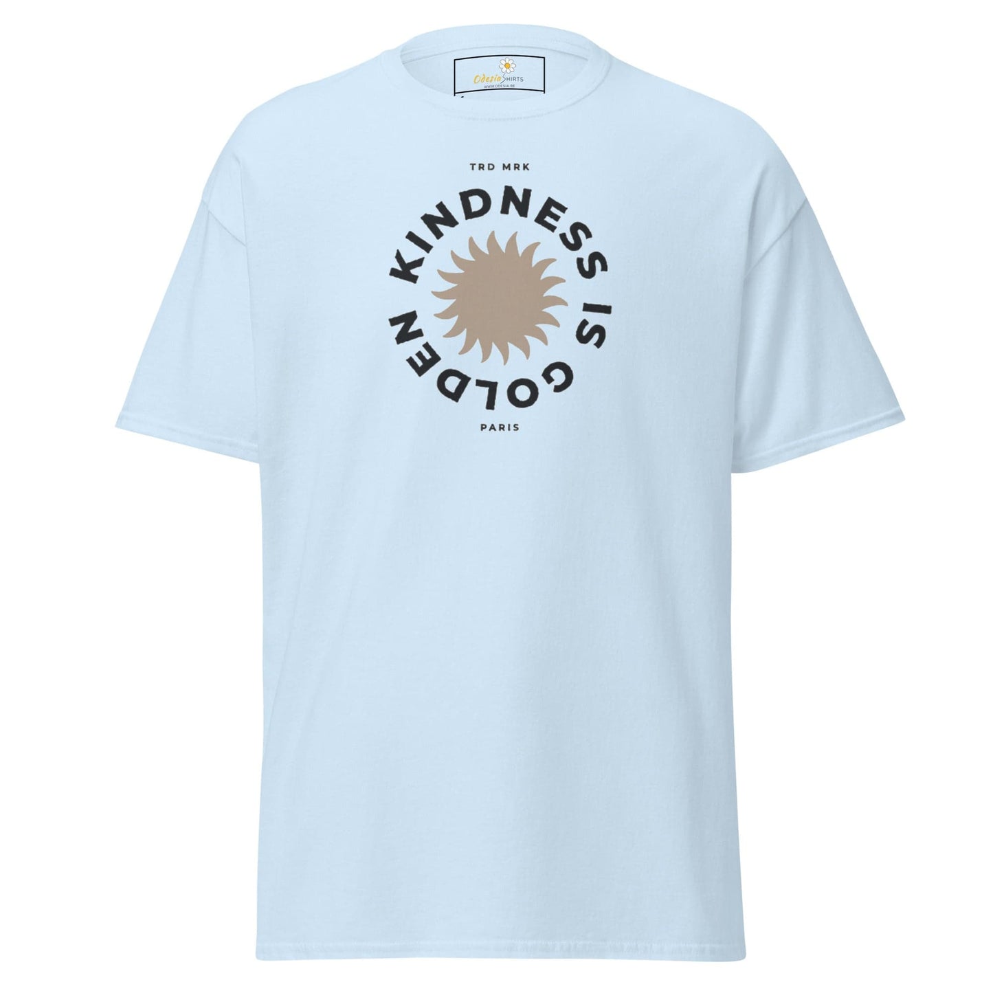 Unisex classic t-shirt - TEXT KINDNESS IS GOLDEN - REGULAR - Light Blue / S